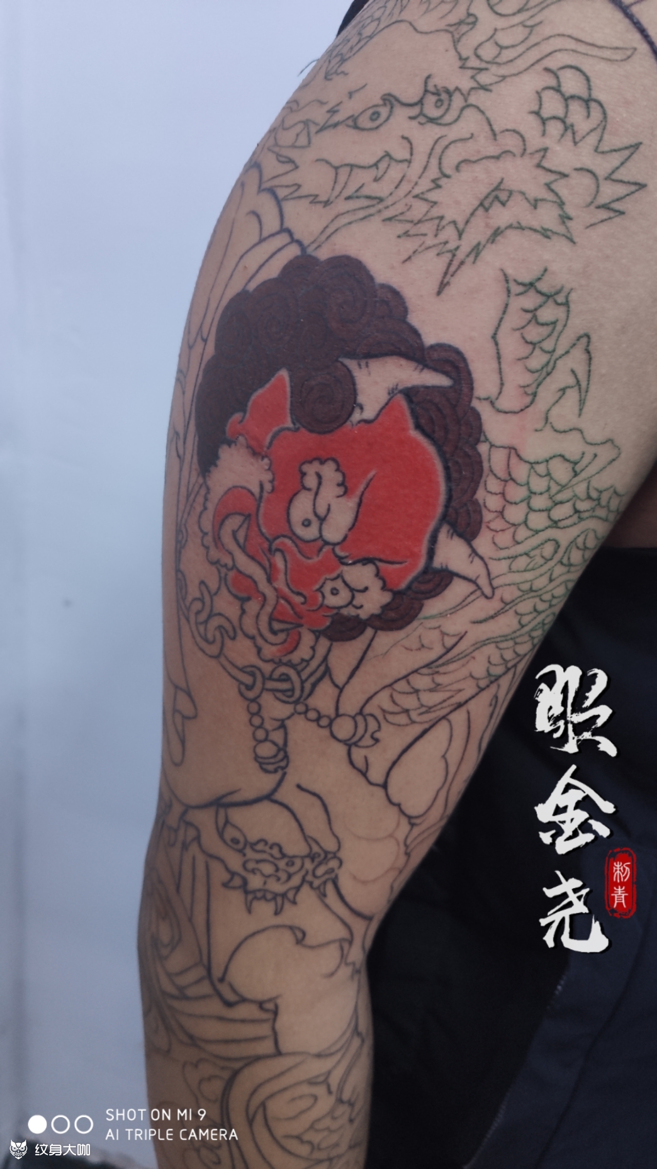 风神(未完)_纹身图案手稿图片_雕金尧的纹身作品集