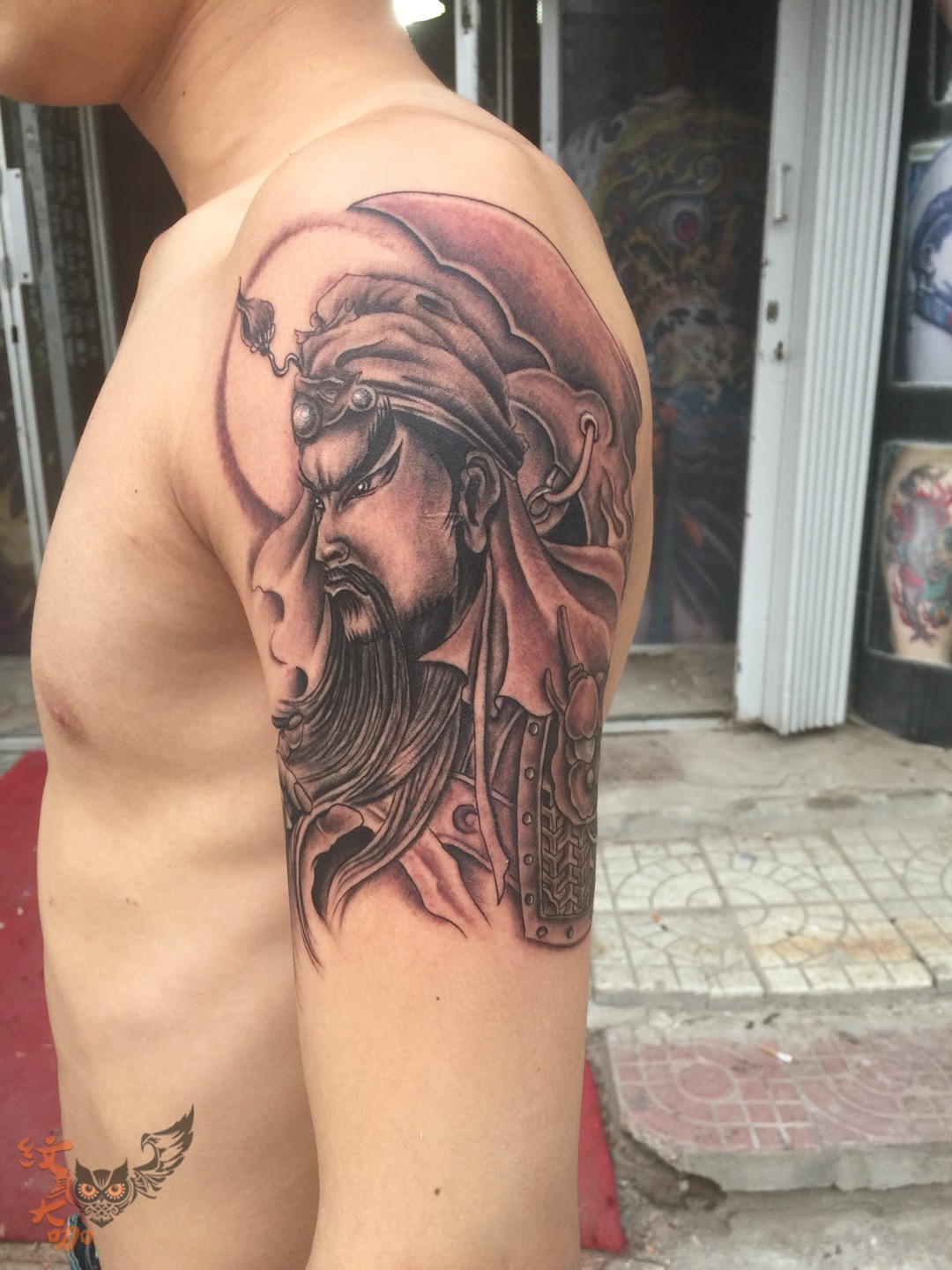 关公_纹身图案手稿图片_曹林博的纹身作品集