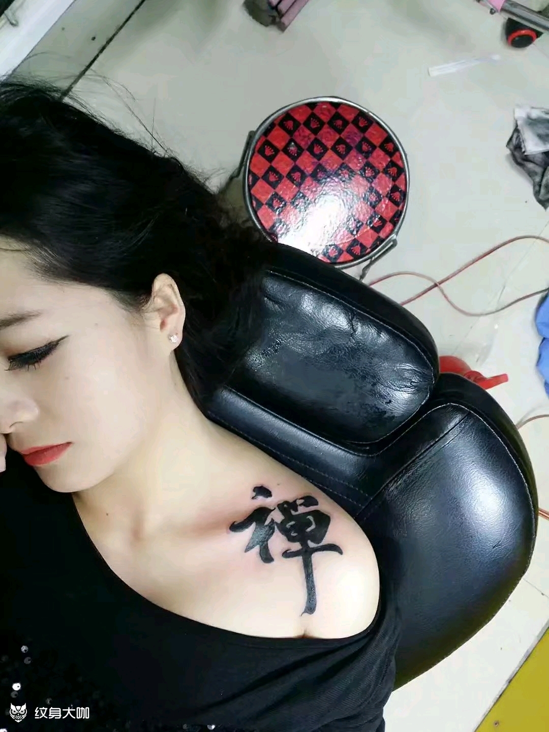 禅字_纹身图案手稿图片_张石子的纹身作品集