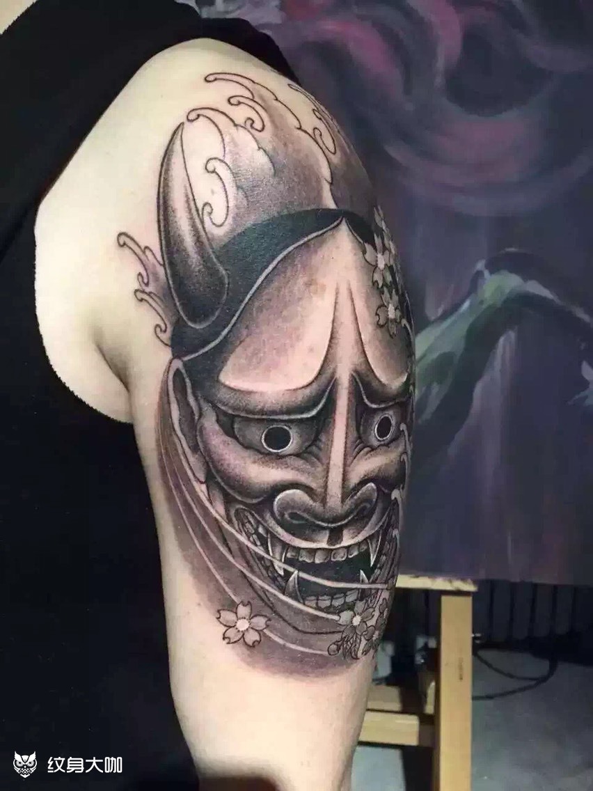 般若_纹身图案手稿图片_程新龙的纹身作品集