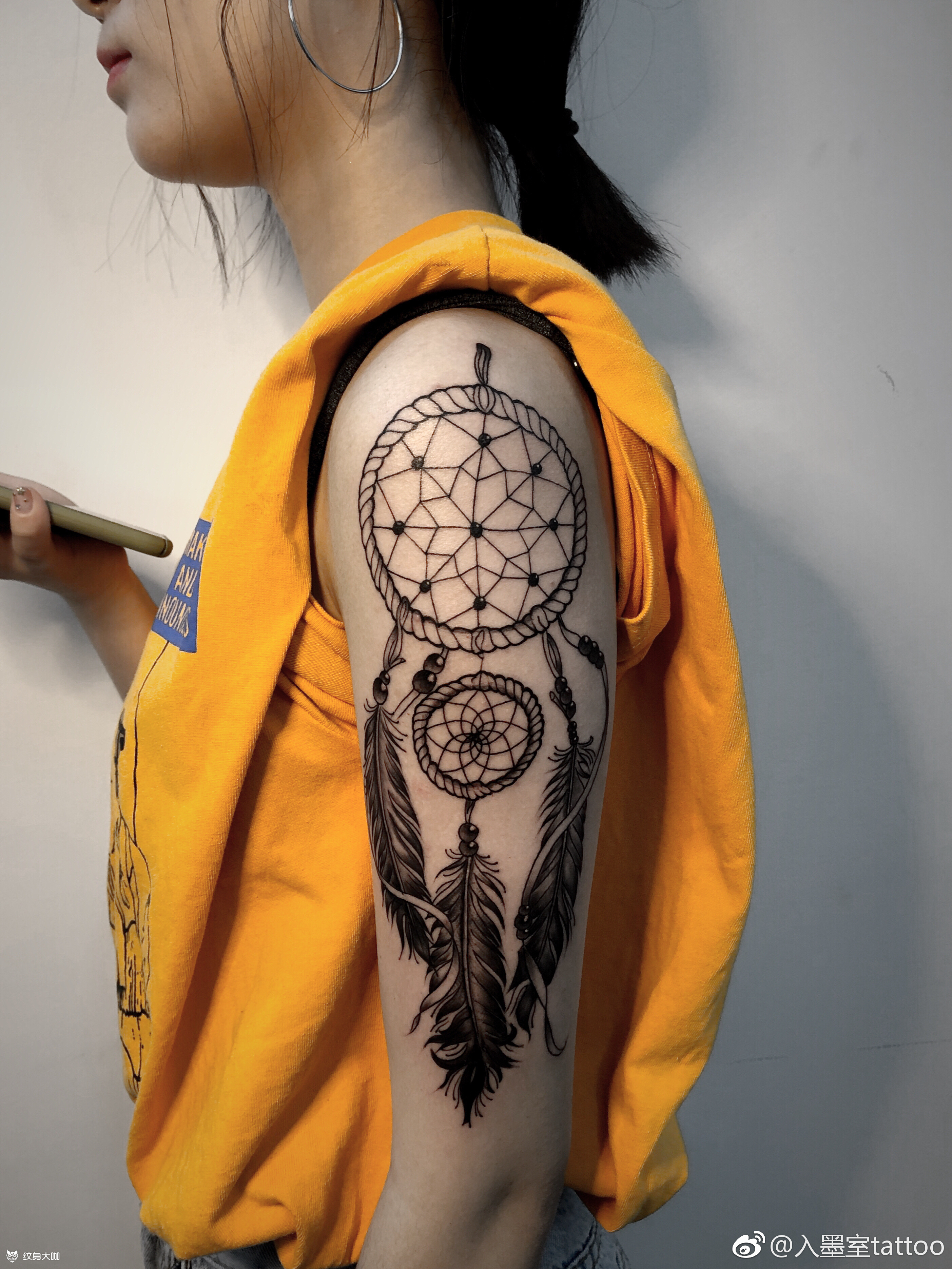 捕梦网_纹身图案手稿图片_陈传杰的纹身作品集