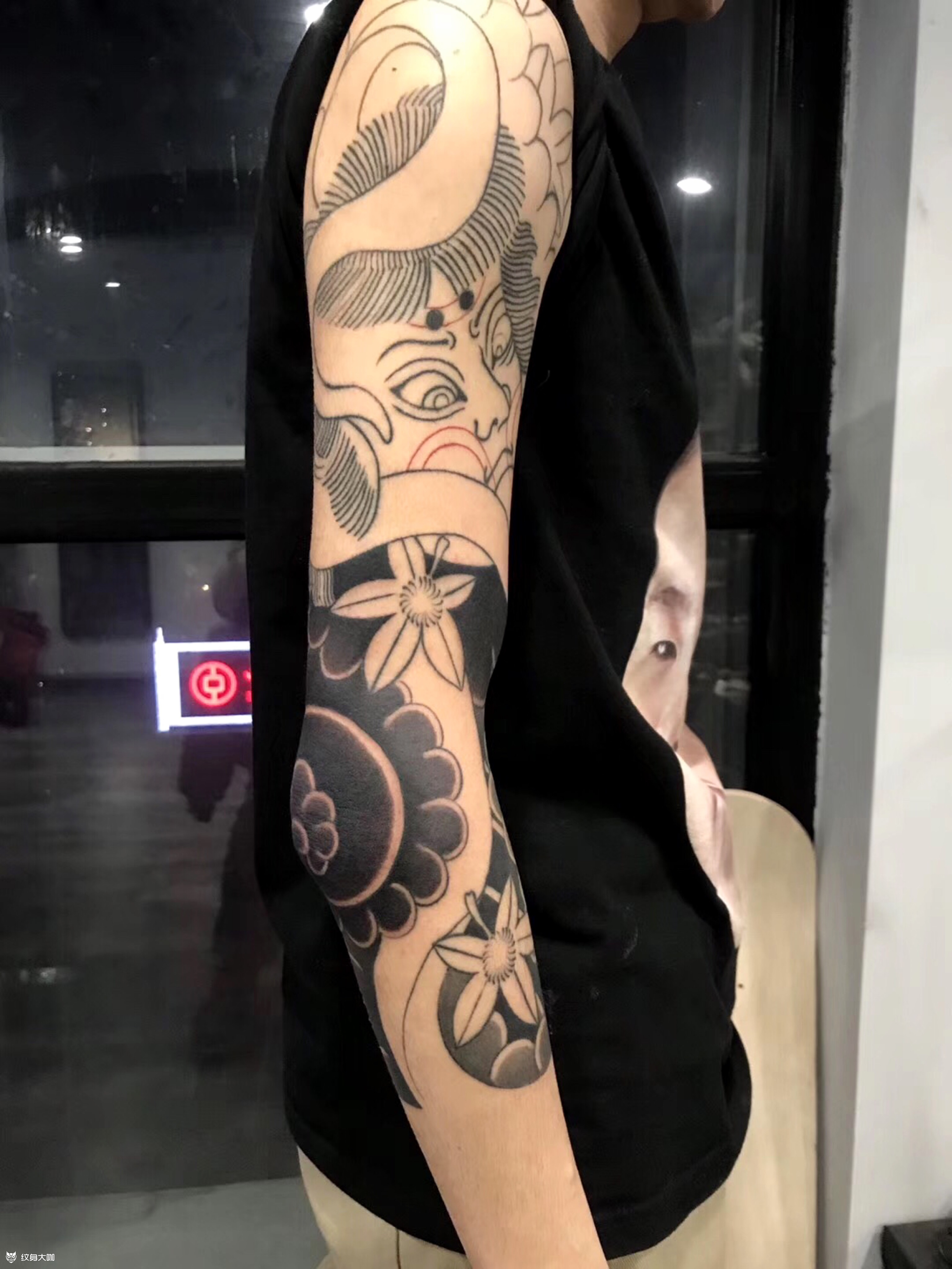 日式半钾七分袖_纹身图案手稿图片_沛儿的纹身作品集