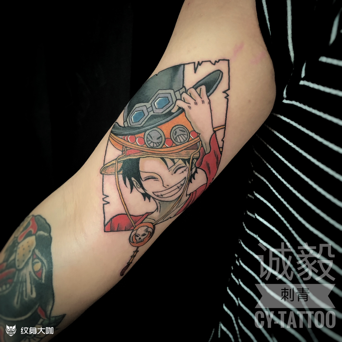 海贼王路飞_纹身图案手稿图片_林的纹身作品集