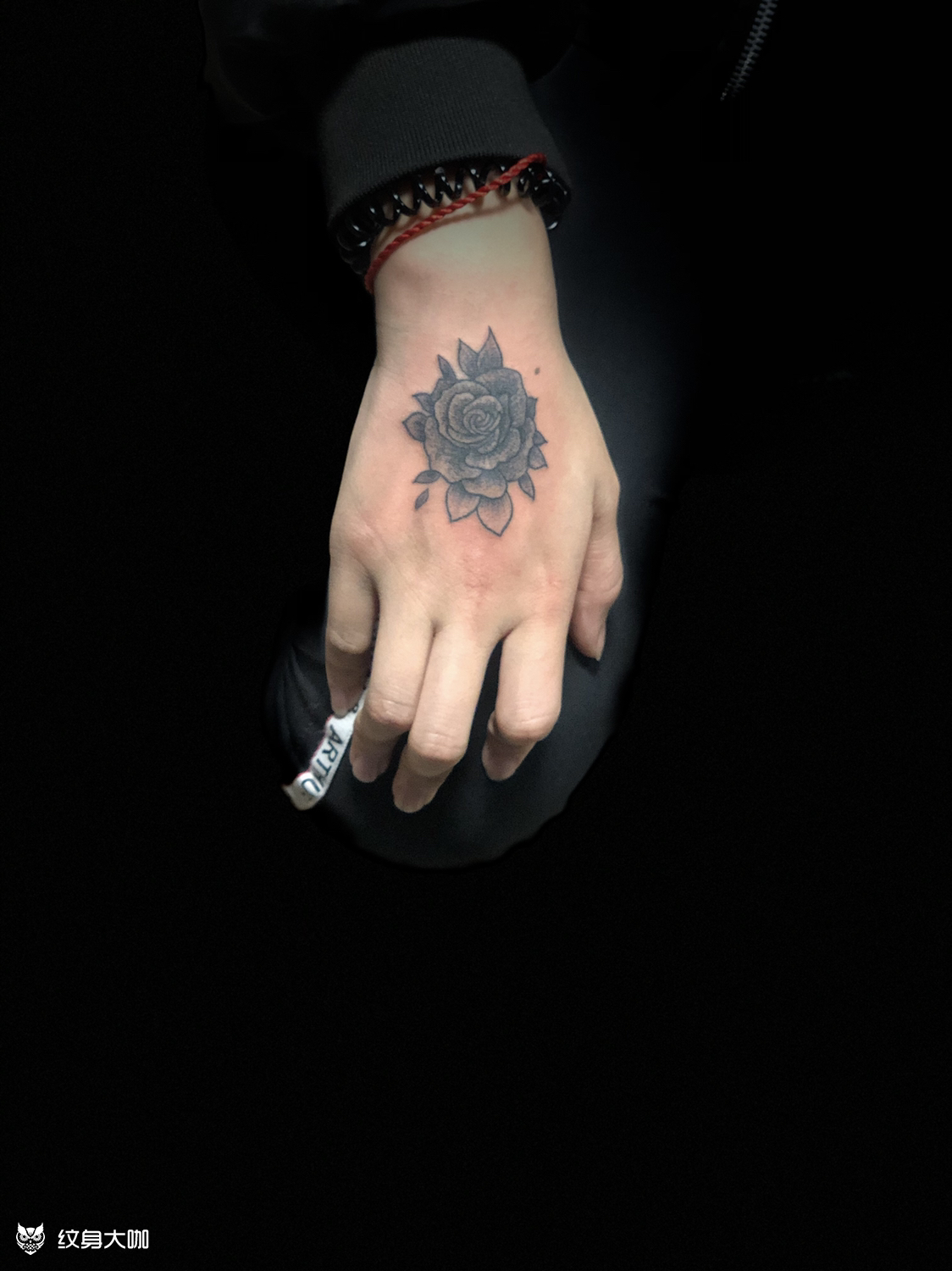 手背花_纹身图案手稿图片_彭画吉的纹身作品集