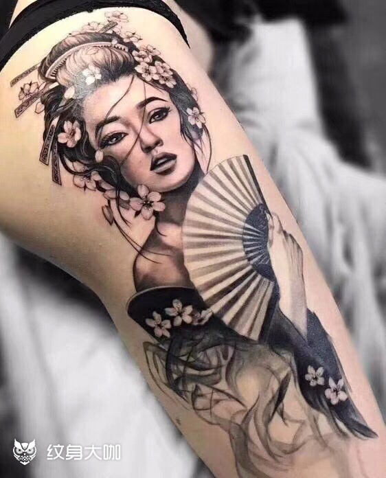 艺伎_纹身图案手稿图片_欧扬的纹身作品集