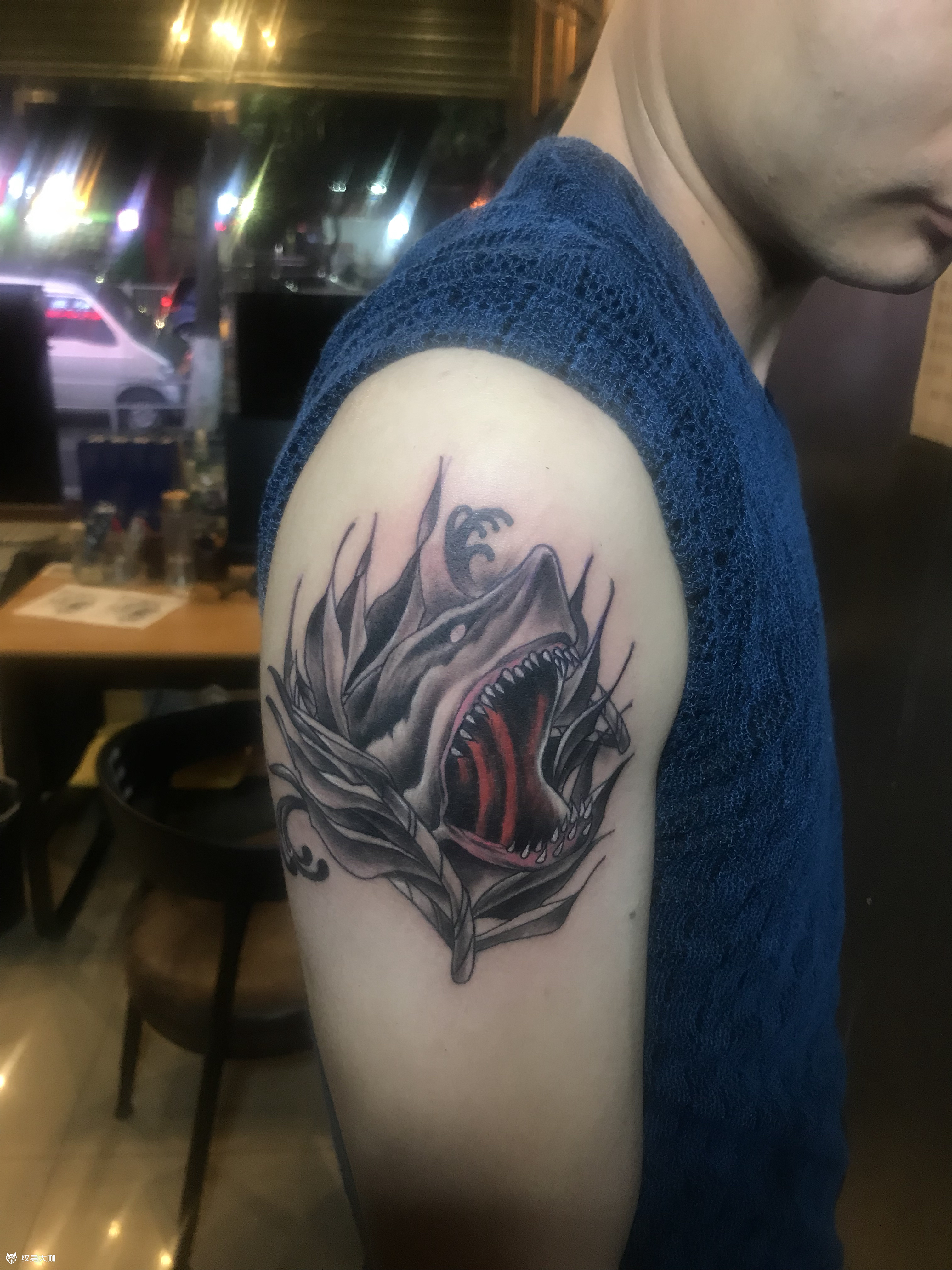 鲨鱼_纹身图案手稿图片_冯猛的纹身作品集