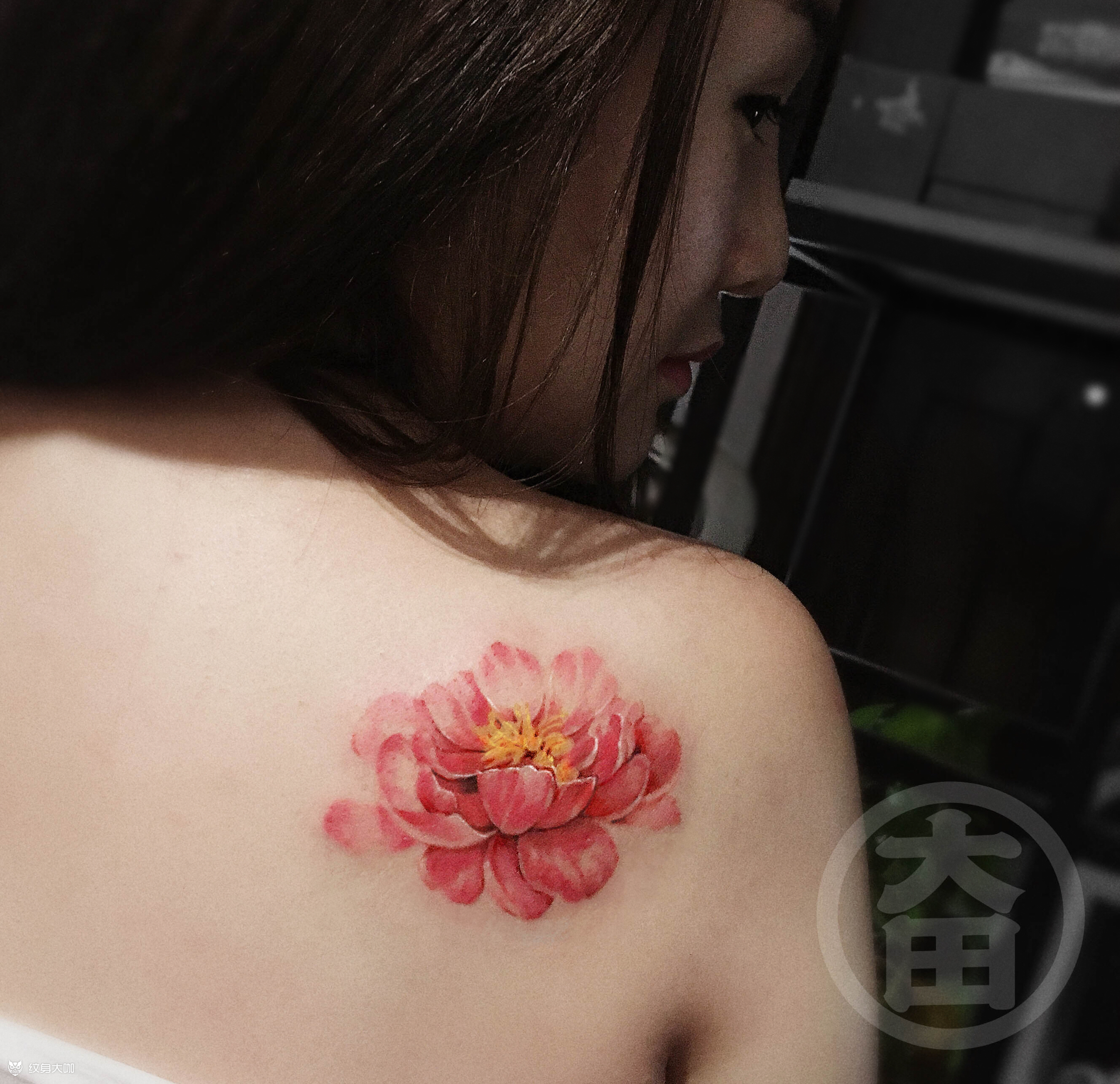 桃花_纹身图案手稿图片_潘益的纹身作品集