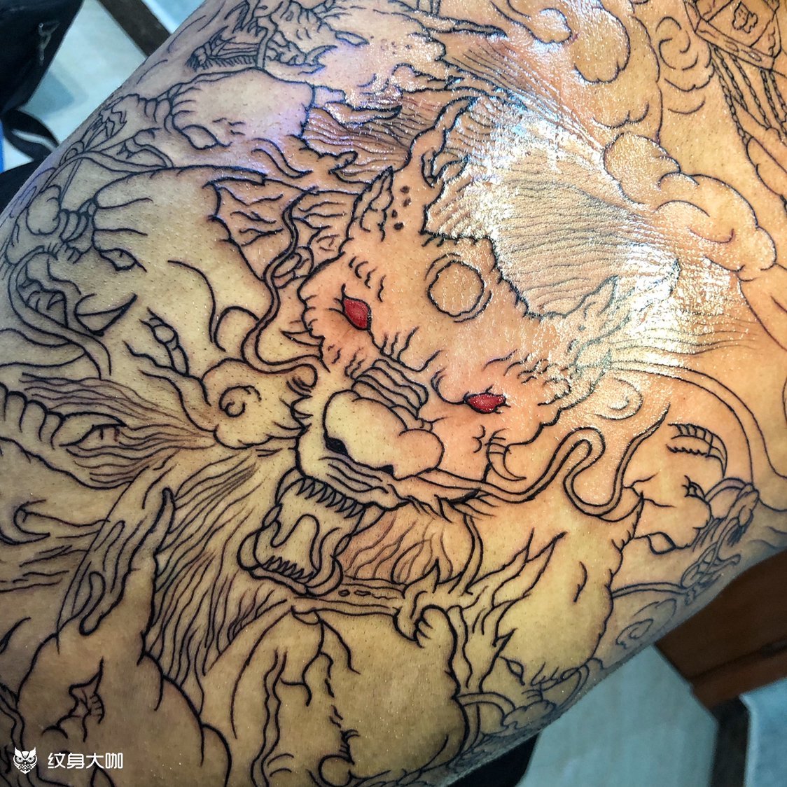 九龙拉棺线条_纹身吧社区 - 纹身大咖
