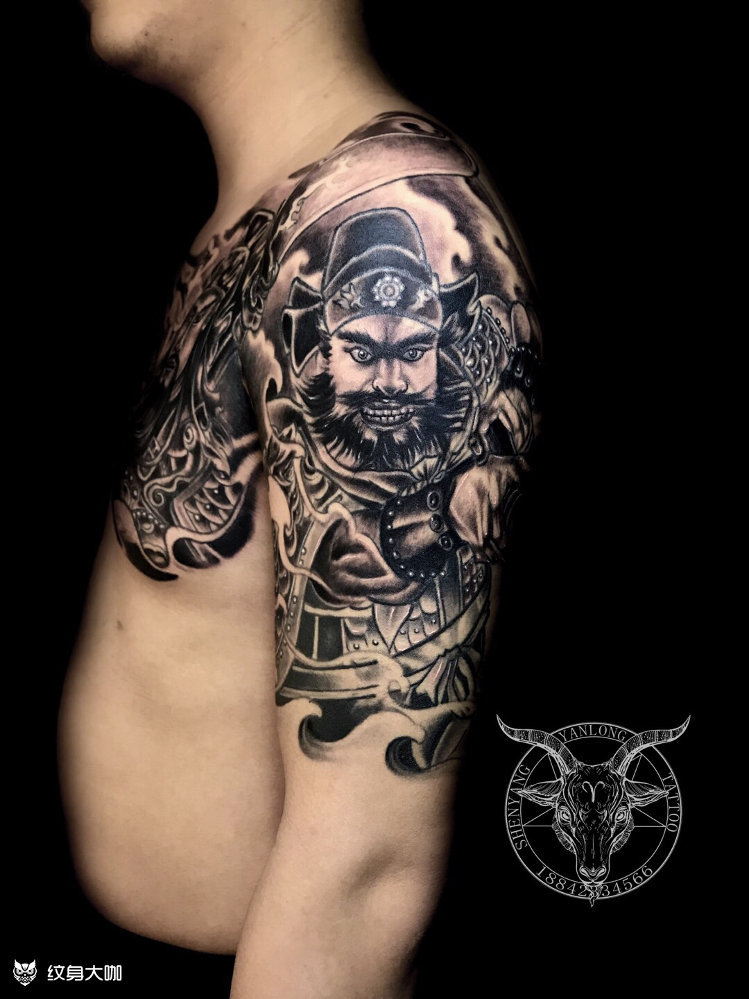 张飞_纹身图案手稿图片_炎龙的纹身作品集