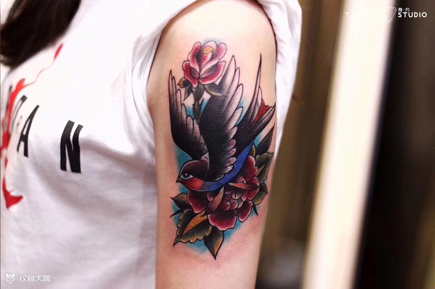 old school燕子_纹身图案手稿图片_张宇的纹身作品集