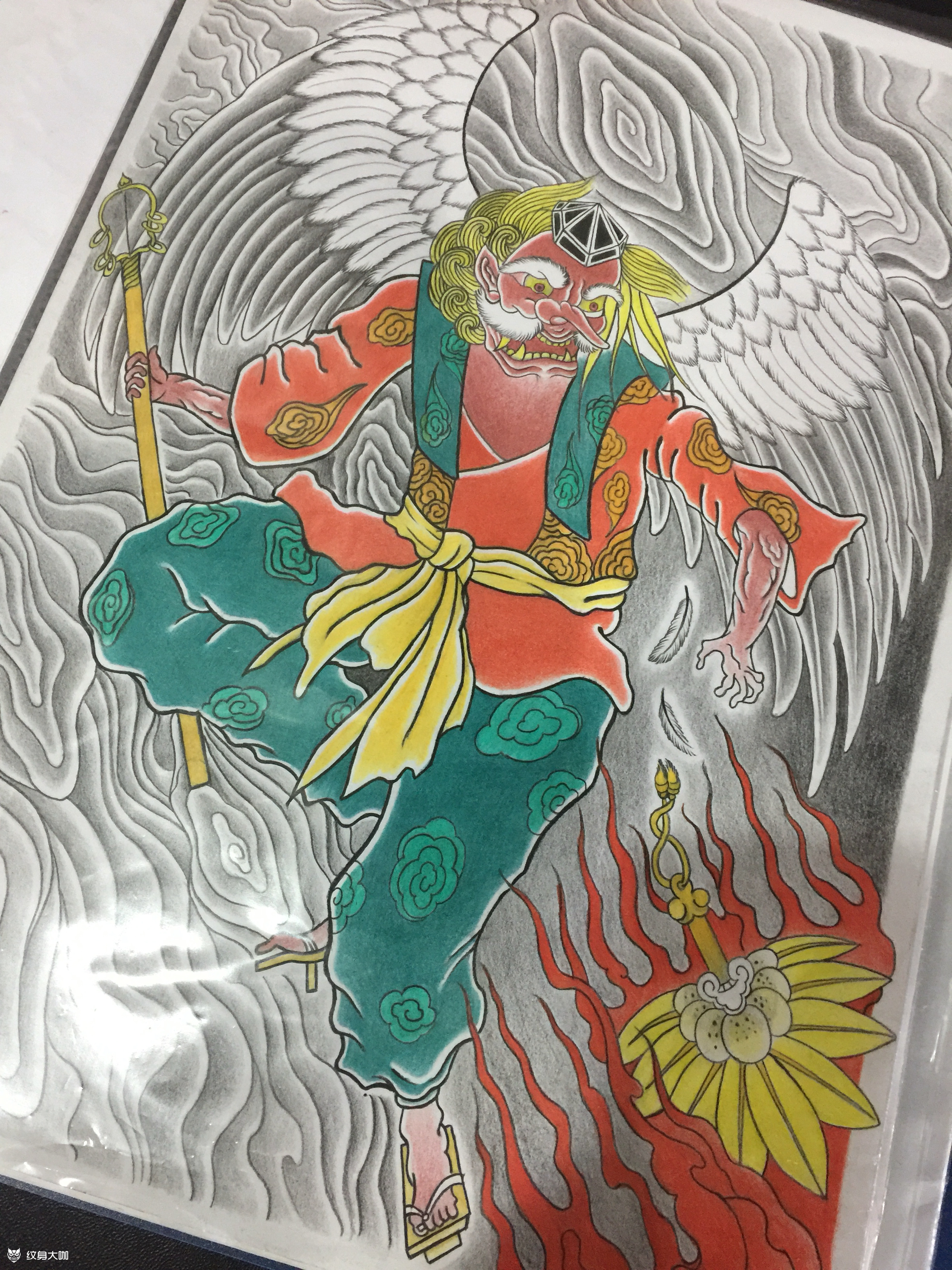 原创天狗纹身手稿