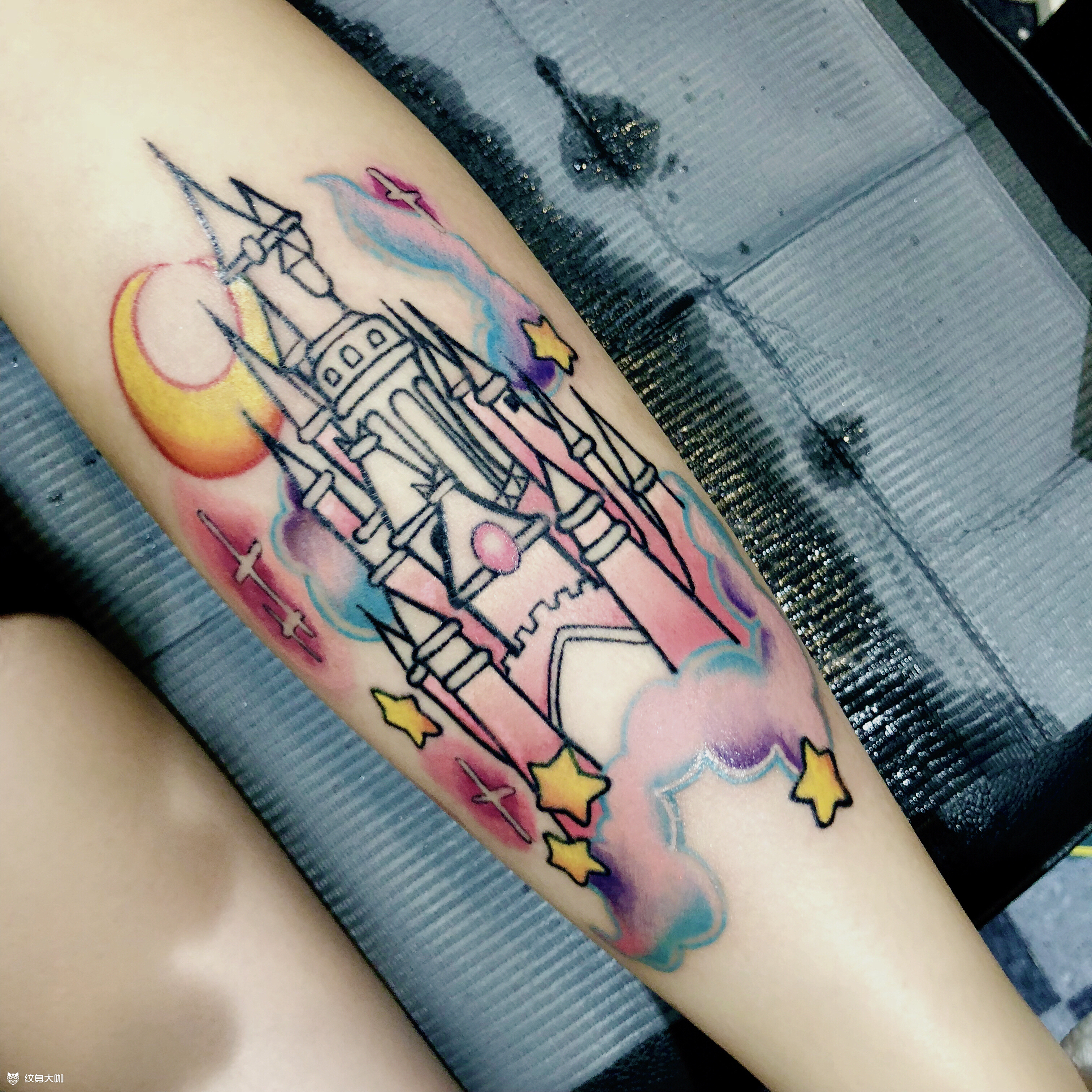 城堡_纹身图案手稿图片_大叔.的纹身作品集