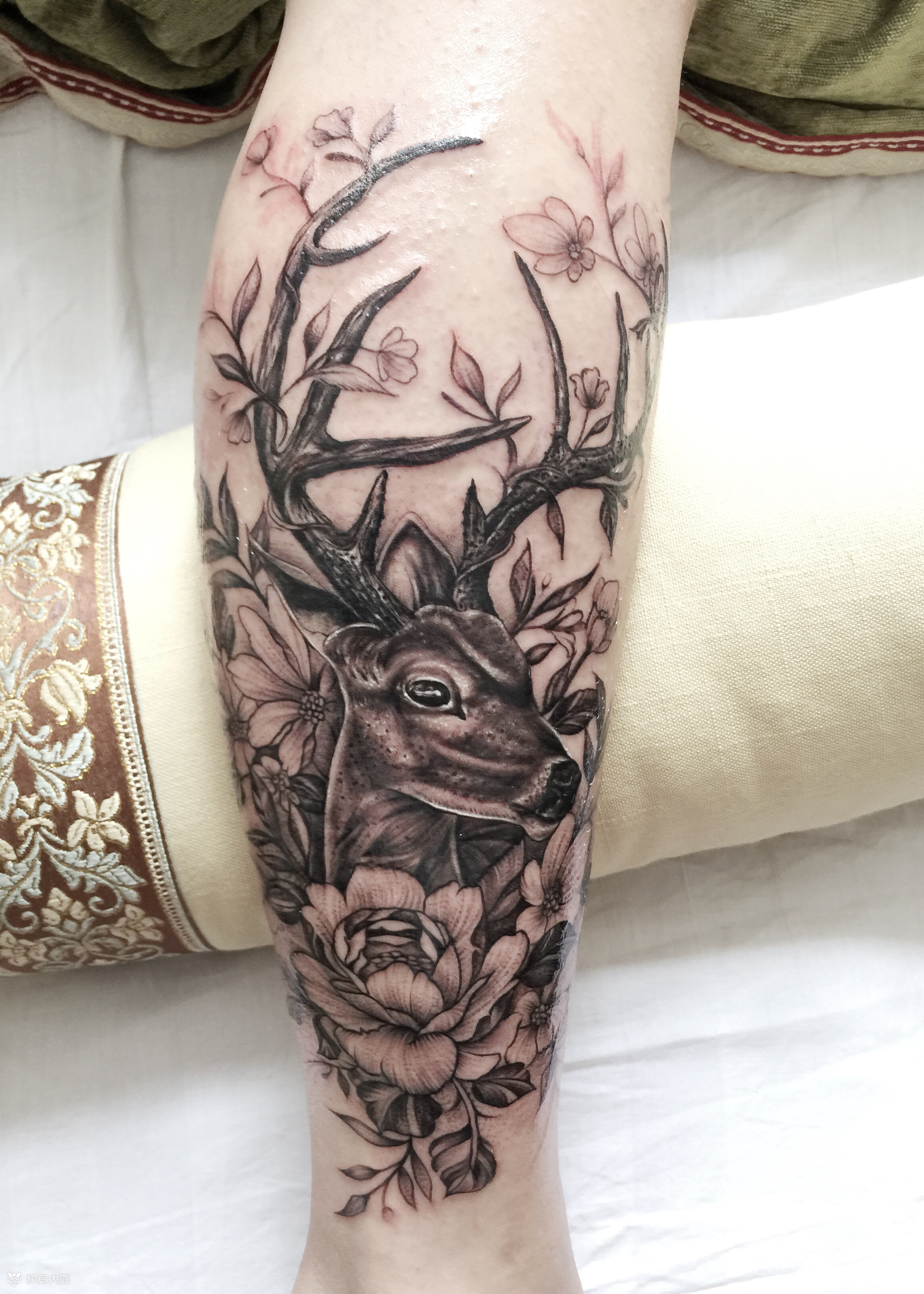没有野格,这里有鹿_纹身图案手稿图片_-连帅-的纹身作品集