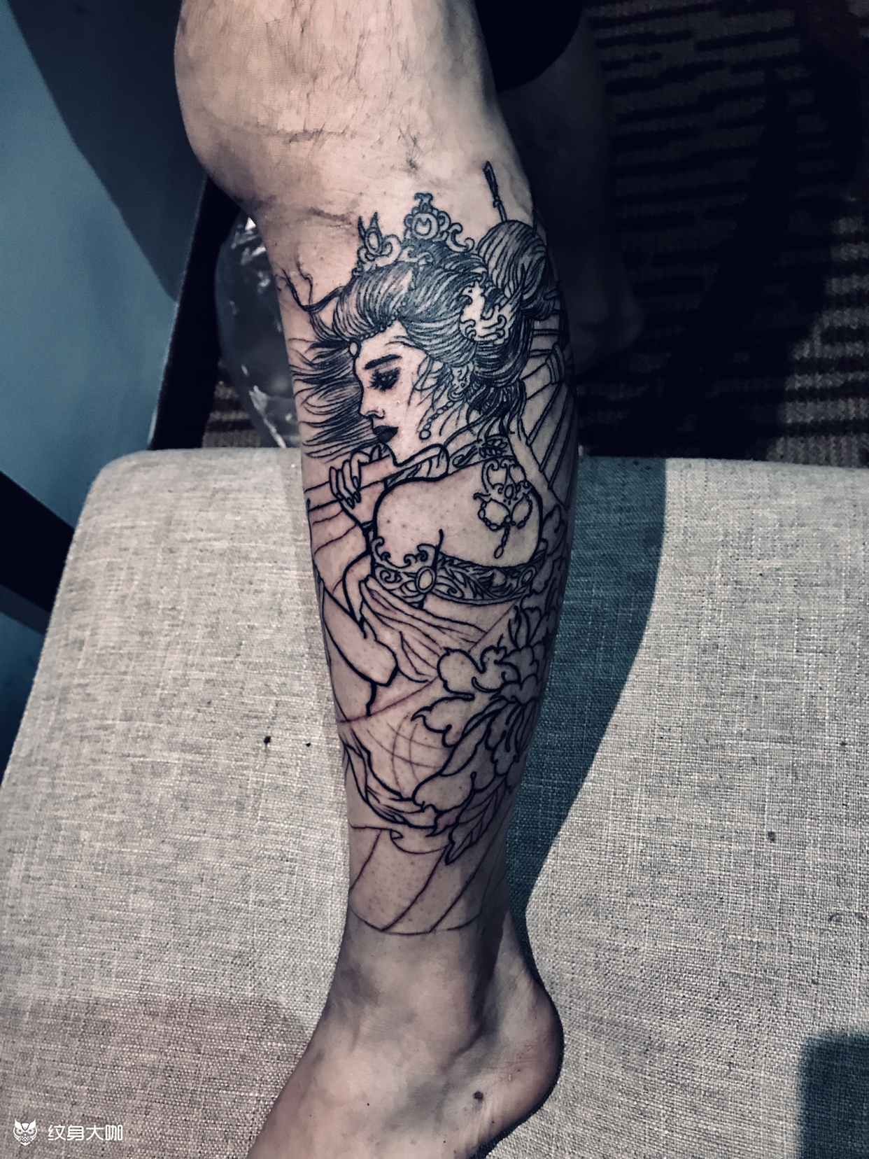 艺妓_纹身图案手稿图片_铭泽的纹身作品集