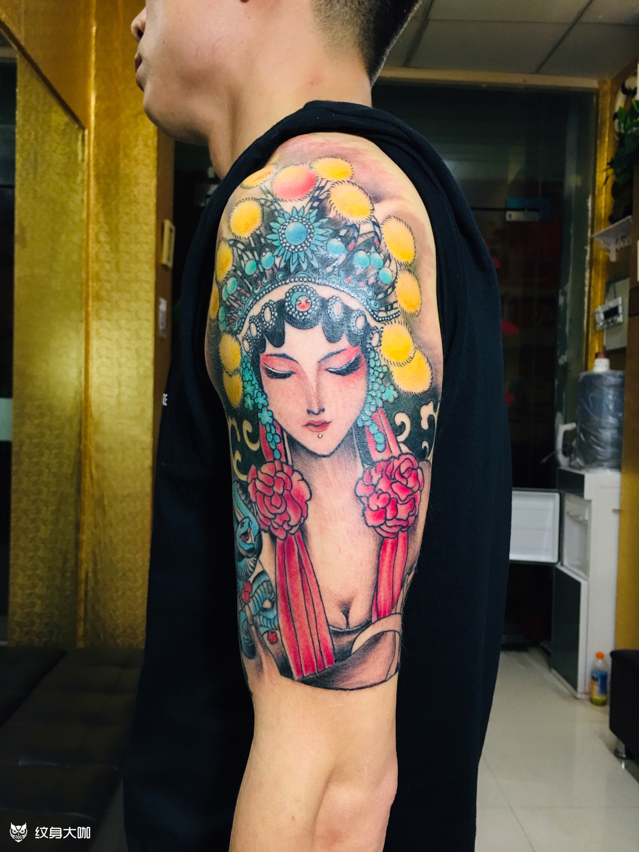 青衣花旦_纹身图案手稿图片_徐虎强的纹身作品集