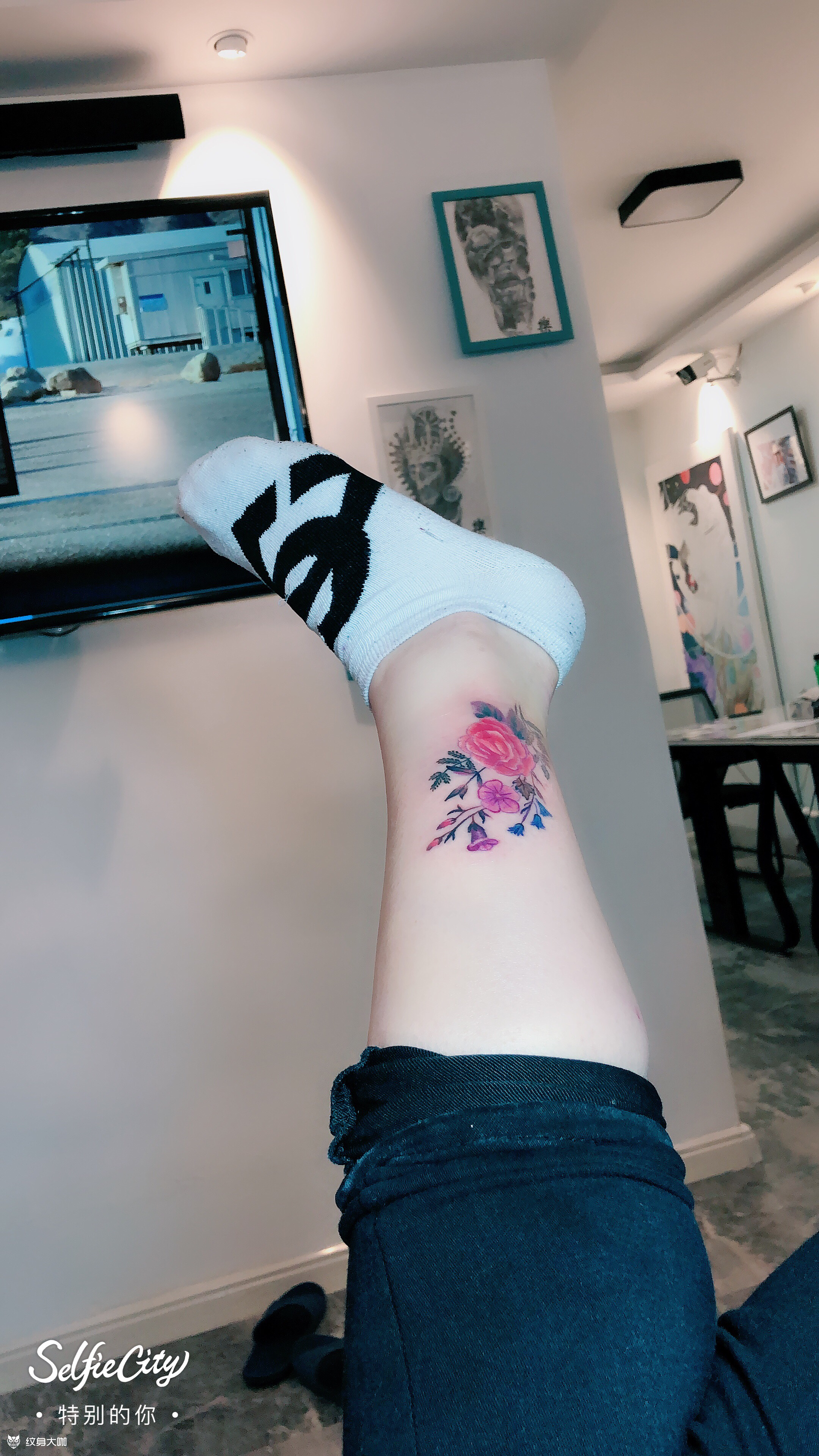 牡丹花_纹身图案手稿图片_乐姐的纹身作品集