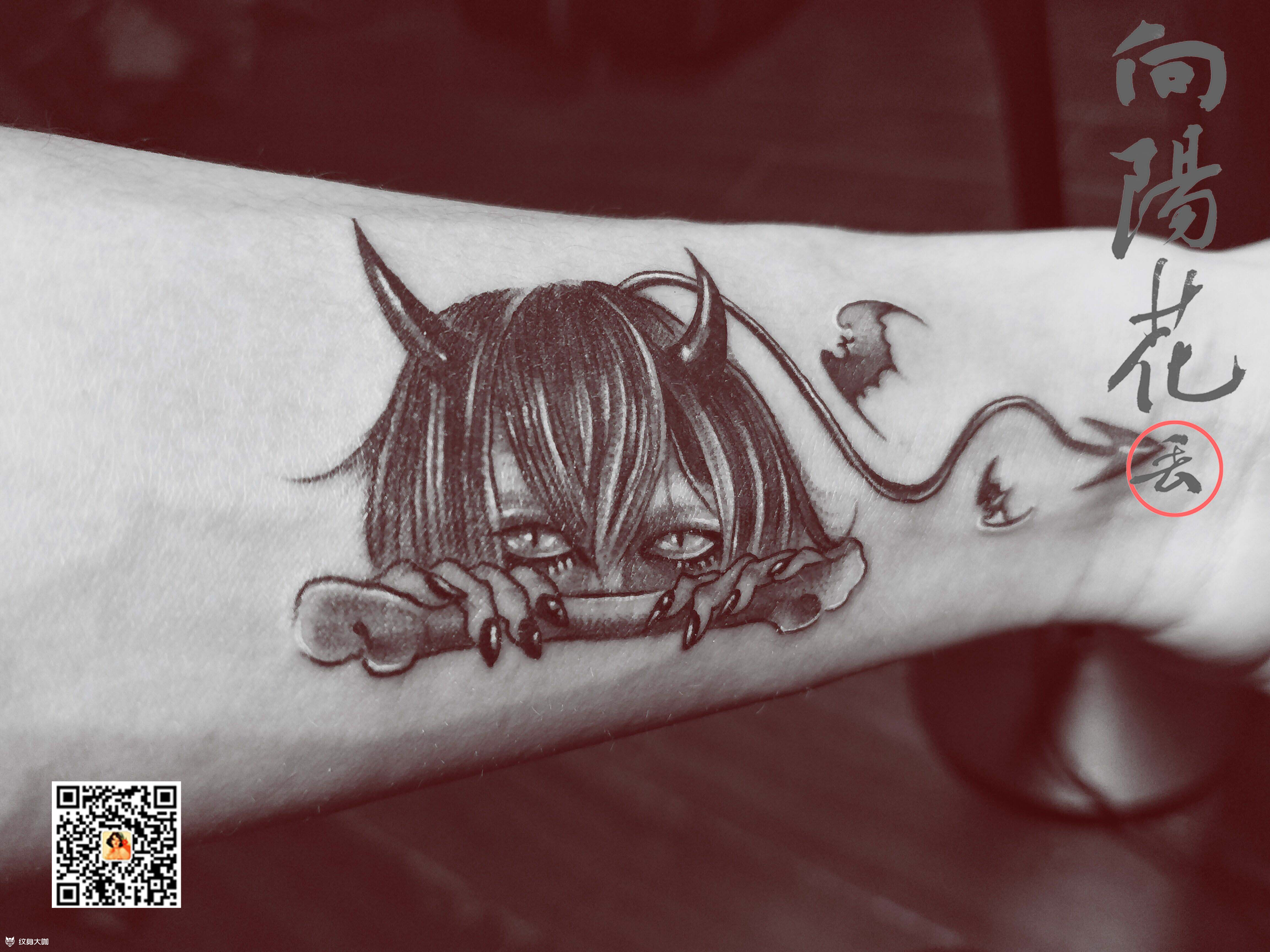 小恶魔_纹身图案手稿图片_丢丢的纹身作品集