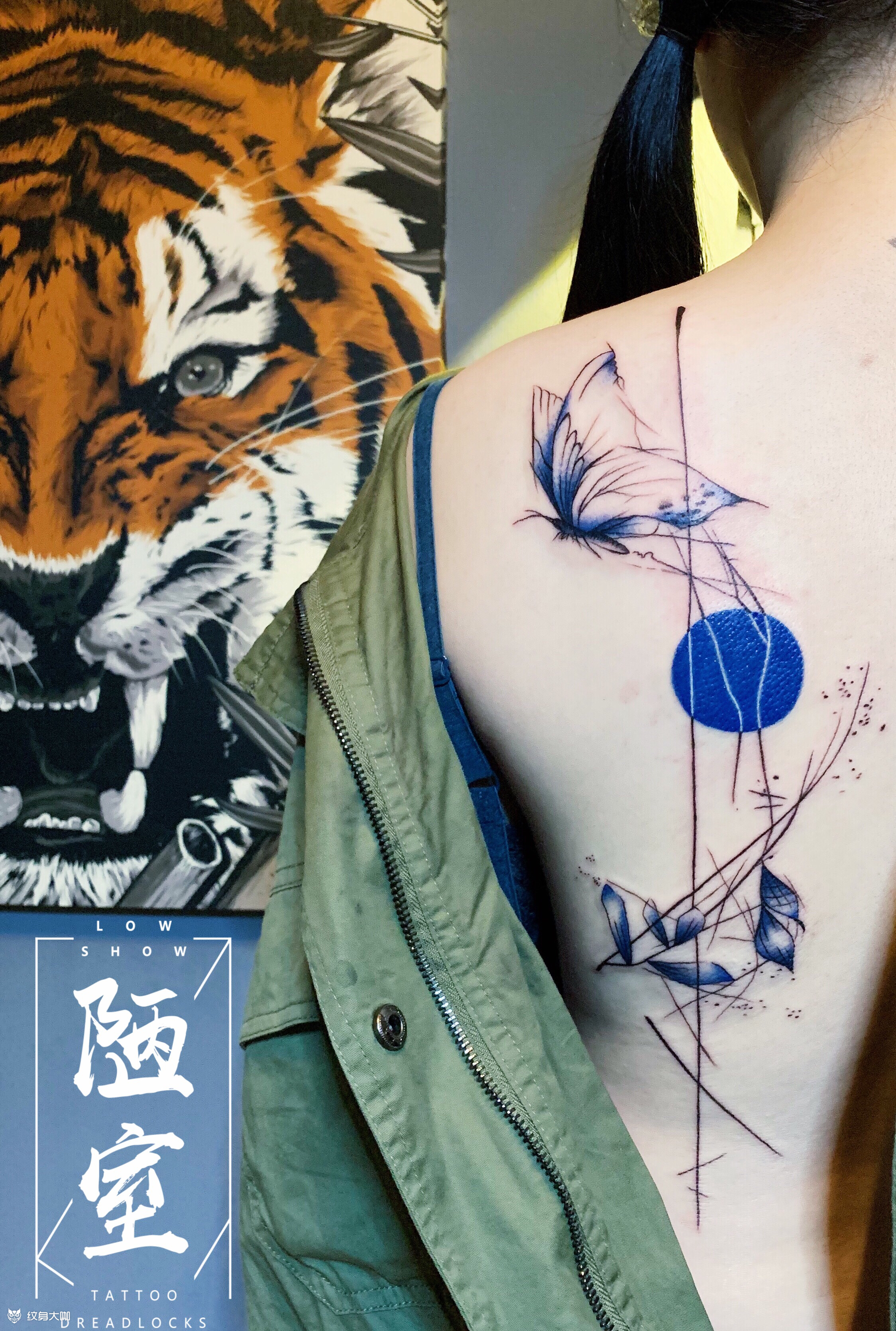 半背. 割线_纹身图案手稿图片_寺庙-金角大王的纹身作品集