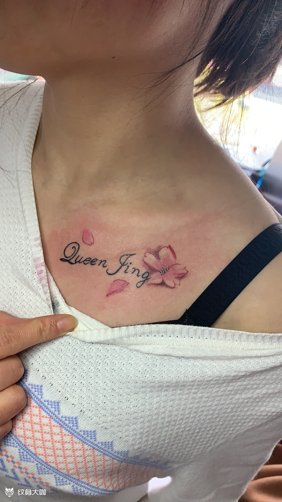 胸口樱花_纹身图案手稿图片_聂金的纹身作品集