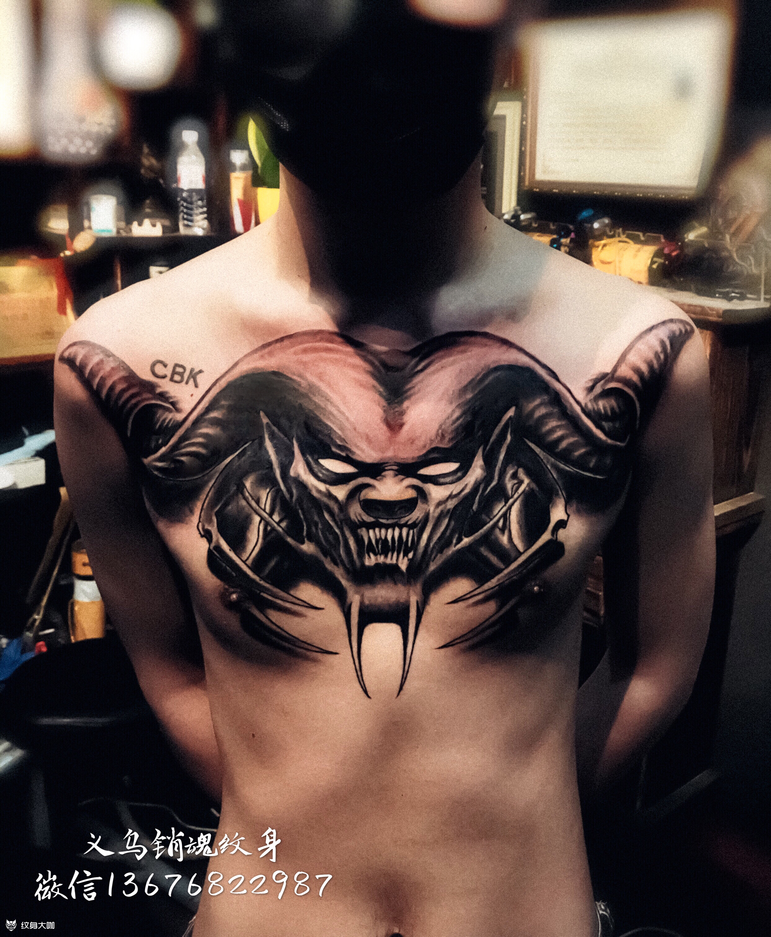 恶魔_纹身图案手稿图片_翟元彪的纹身作品集