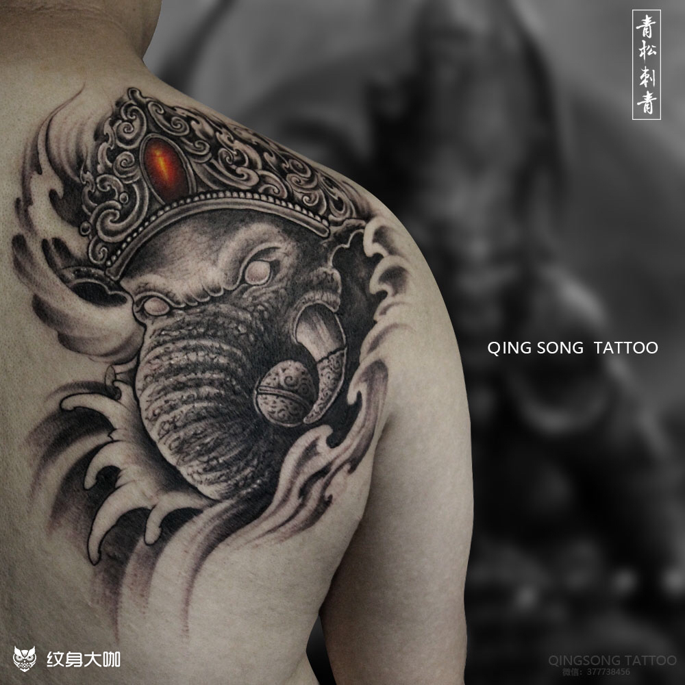 象神招财象神纹身能不能给人带来财运呢答案是可以的但必须要看你纹