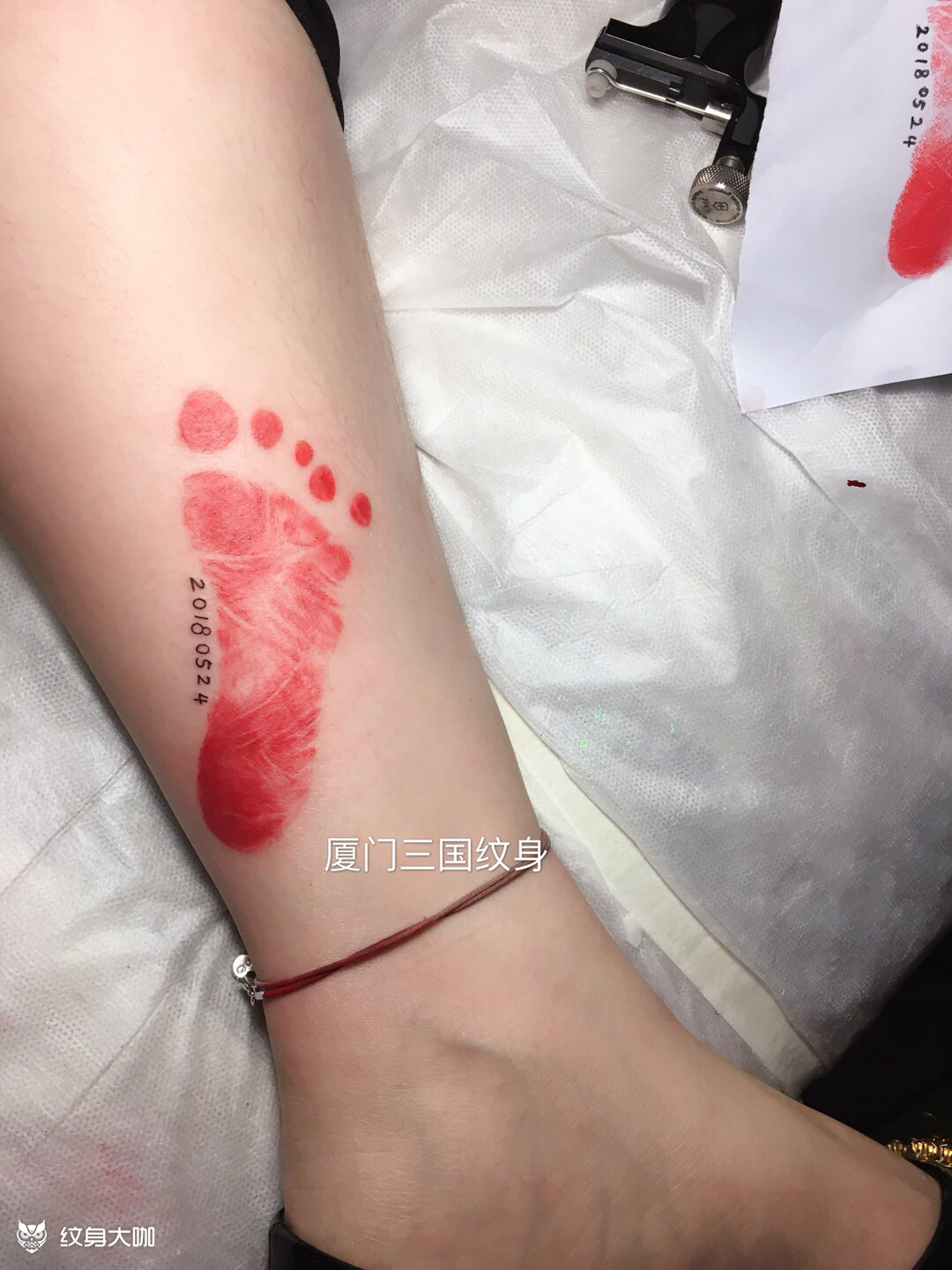 脚印93_纹身图案手稿图片_张洪坤的纹身作品集