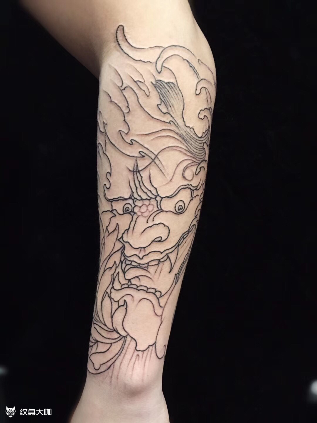 小臂初步线条_纹身图案手稿图片_ 付的纹身作品集