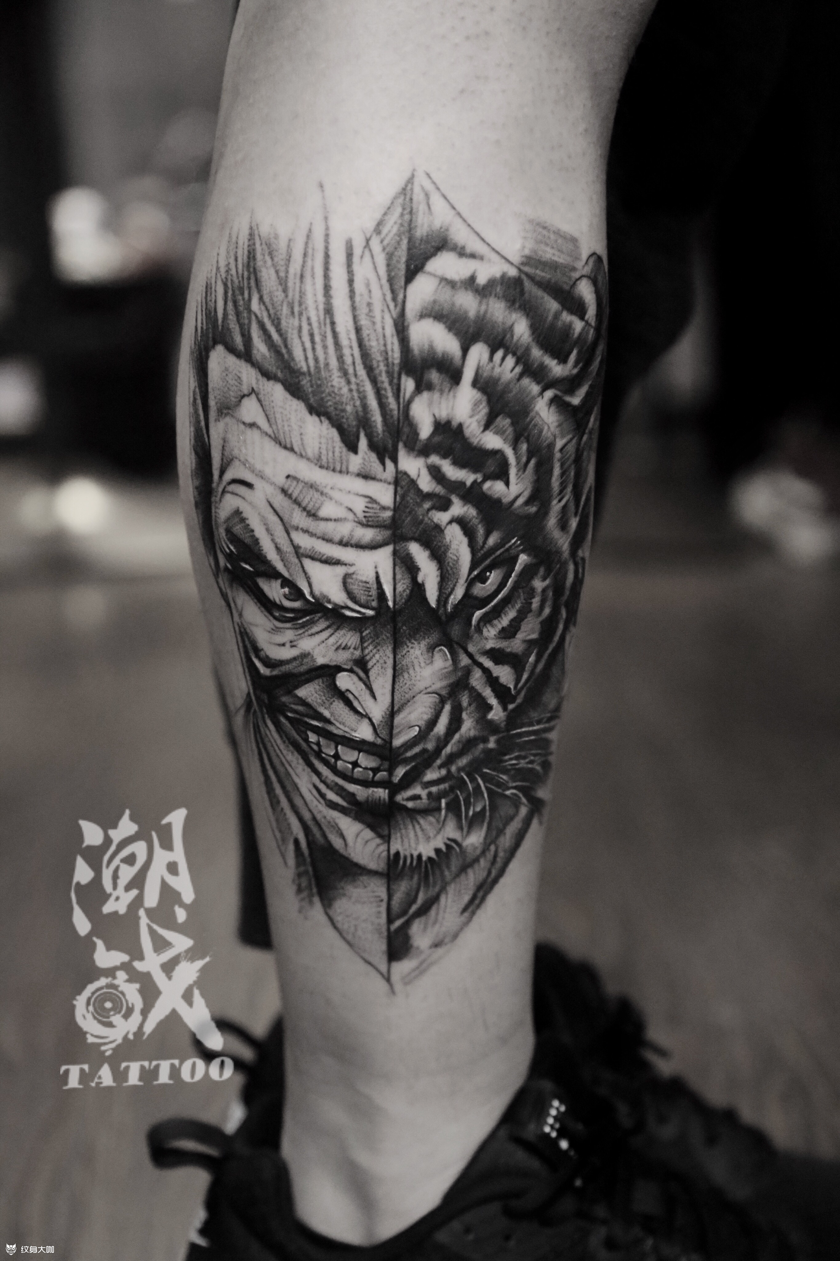 小丑面具_纹身图案手稿图片_小弥弥的纹身作品集