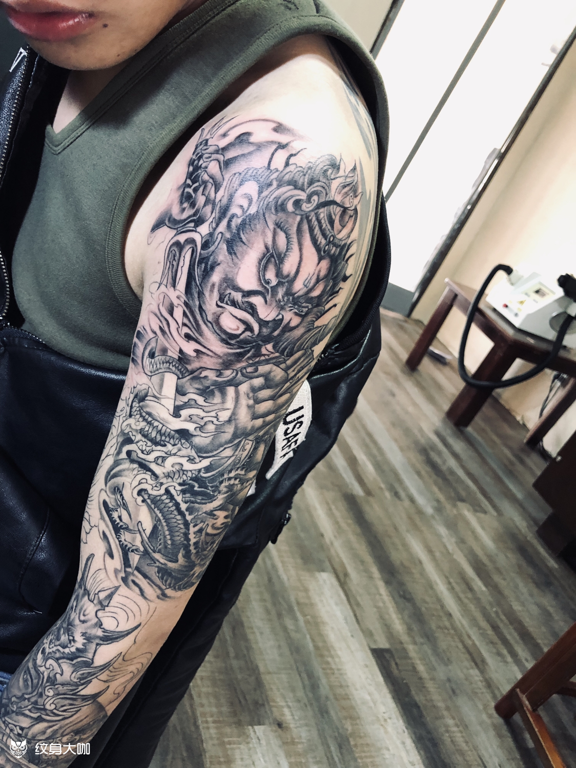 不动明王_纹身图案手稿图片_墨龙堂的纹身作品集