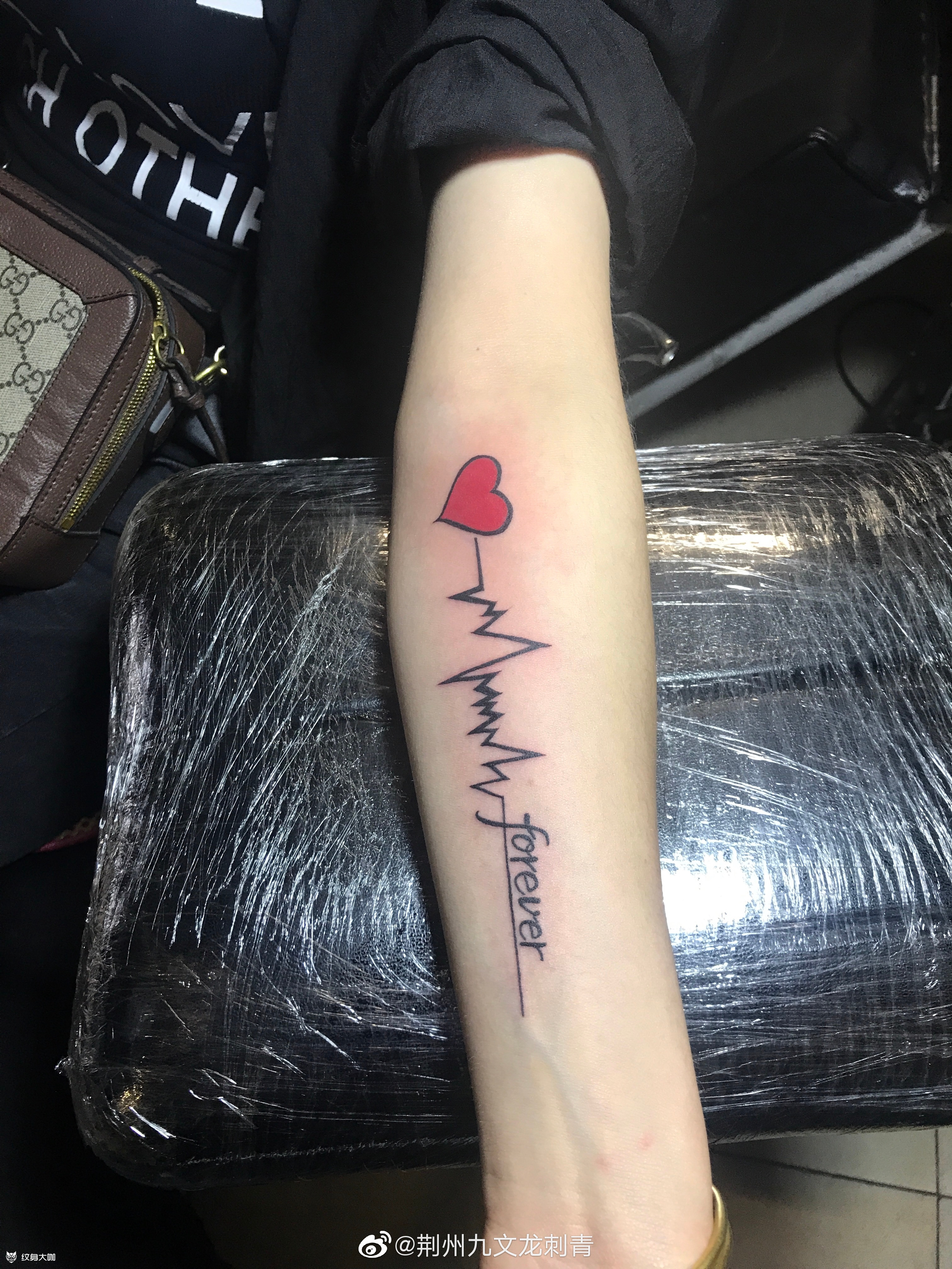 心电图 莲花 676767_纹身图案手稿图片_王路的纹身作品集