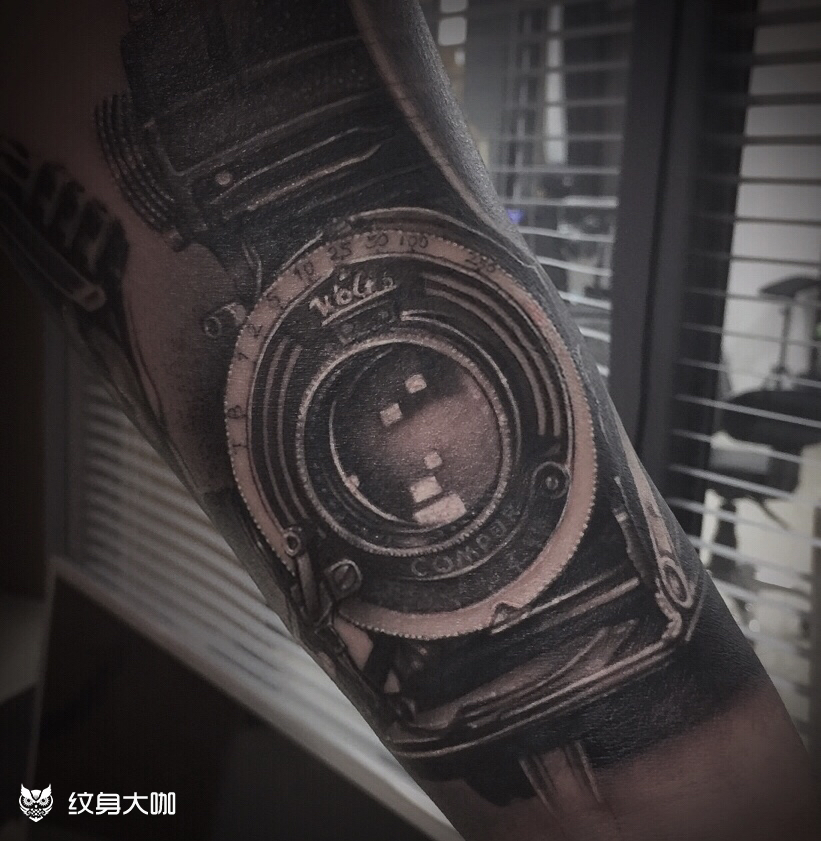 相机_纹身图案手稿图片_sheng的纹身作品集