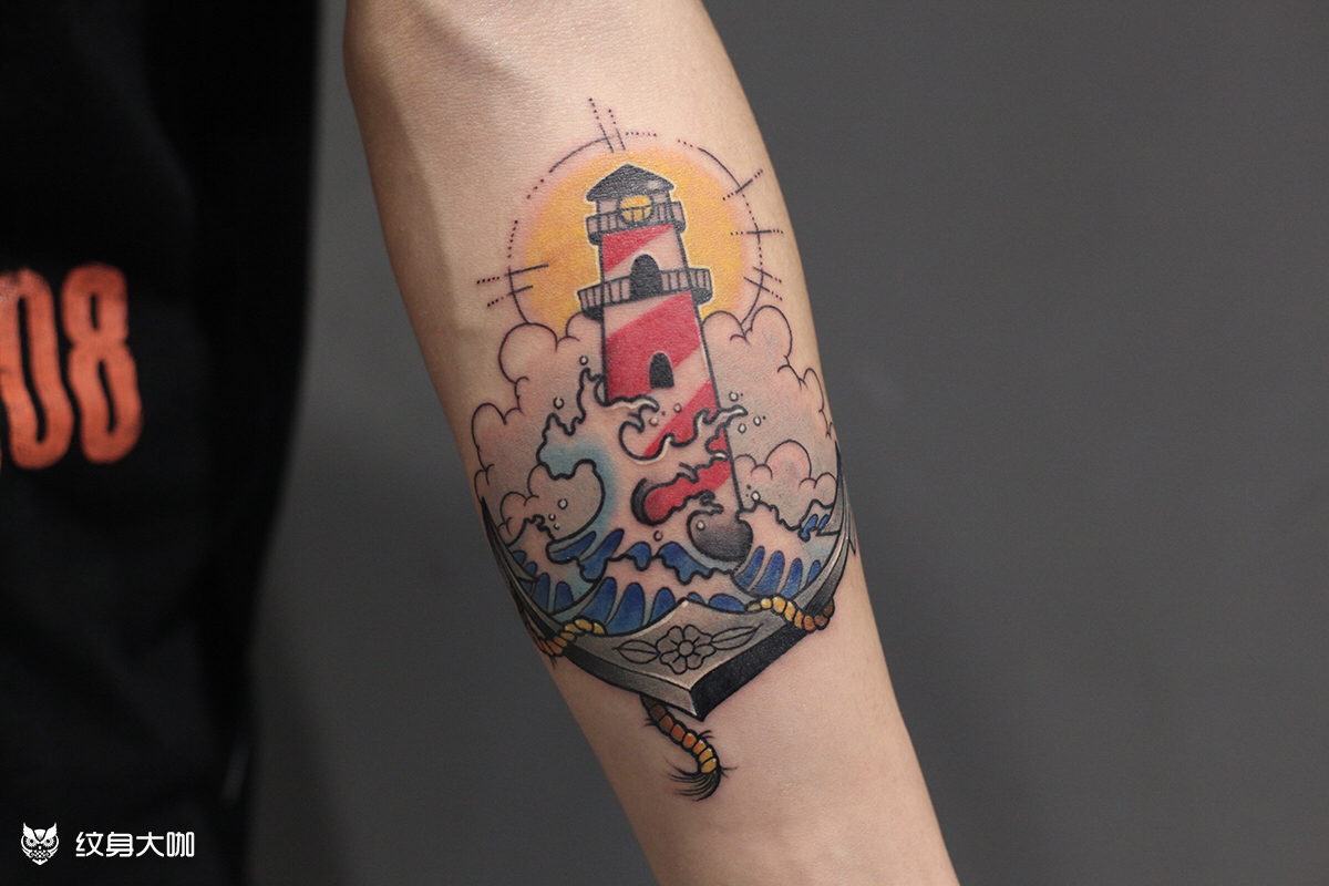 school灯塔_纹身图案手稿图片_v刺—肥尸的纹身作品集