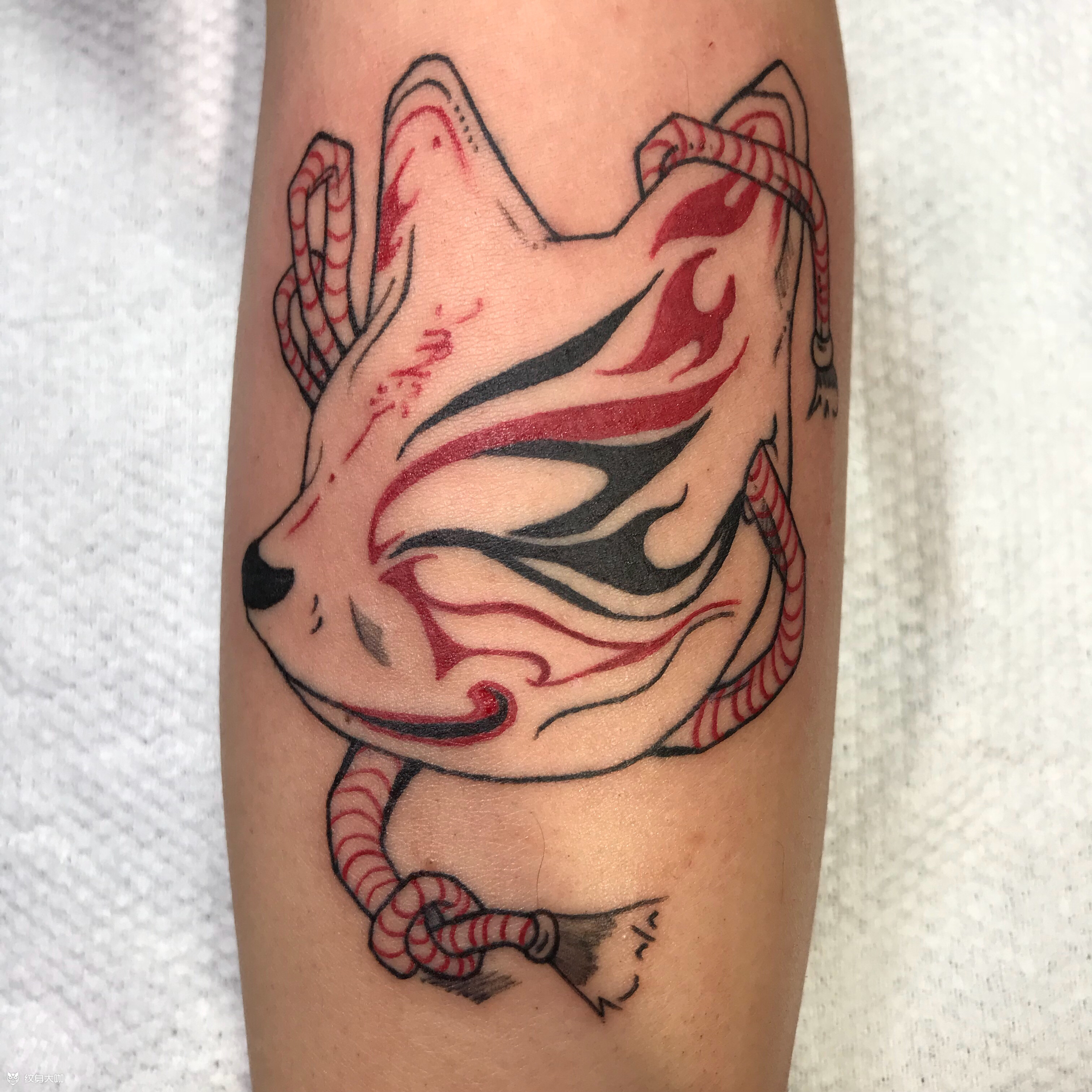 狐狸面具_纹身图案手稿图片_刺客小唐的纹身作品集