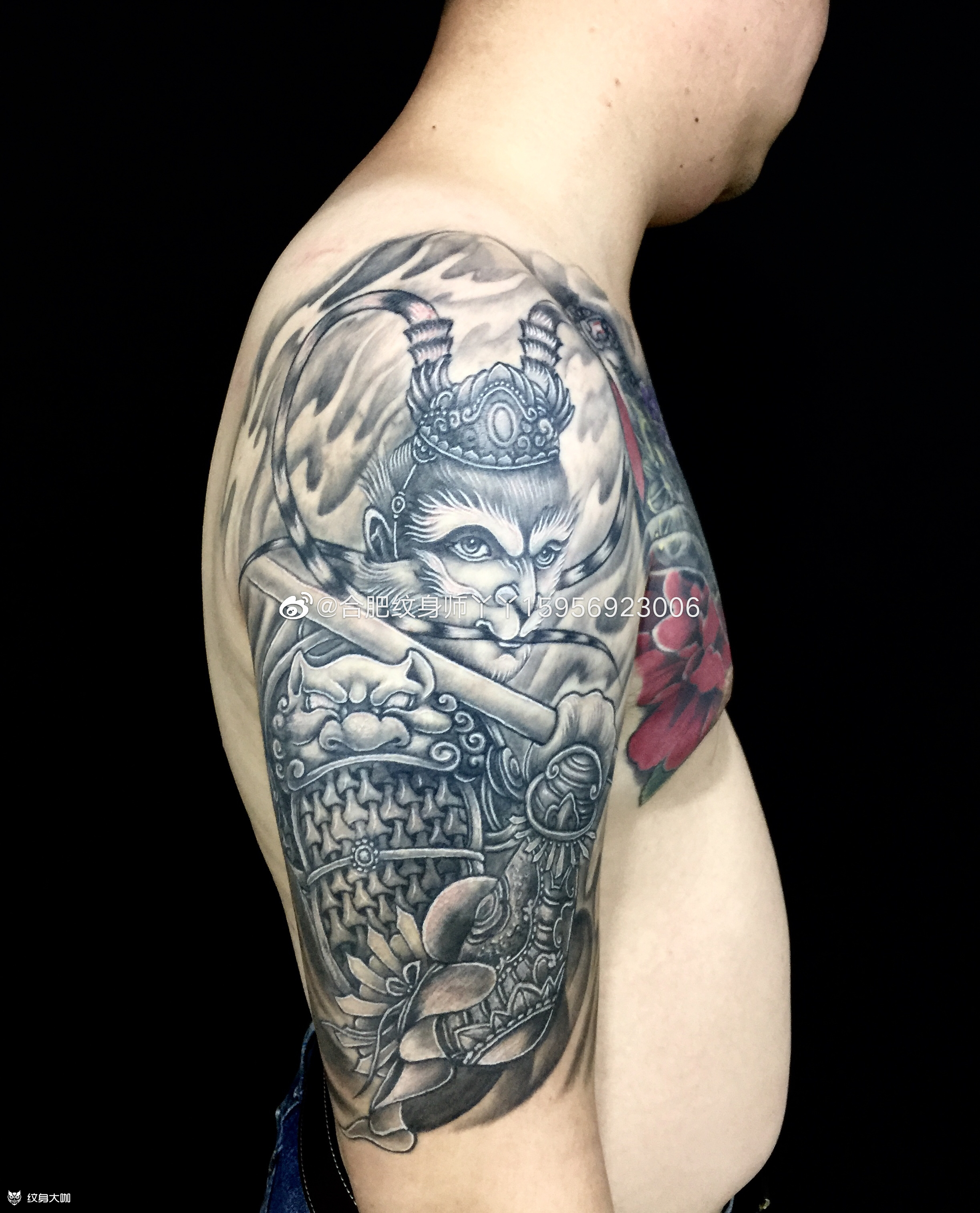 齐天大圣_纹身图案手稿图片_丫丫的纹身作品集