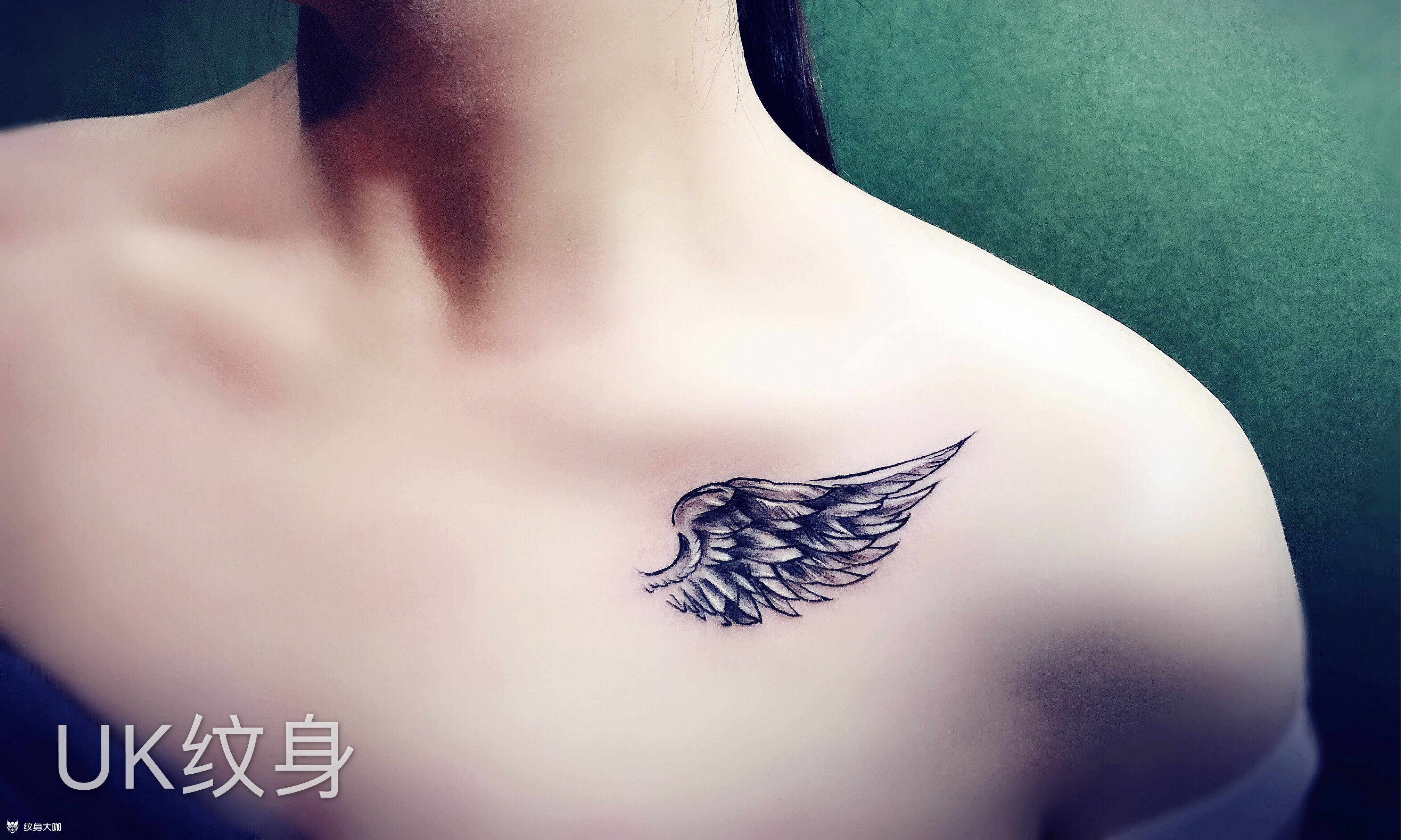 翅膀纹身图片 简单图片