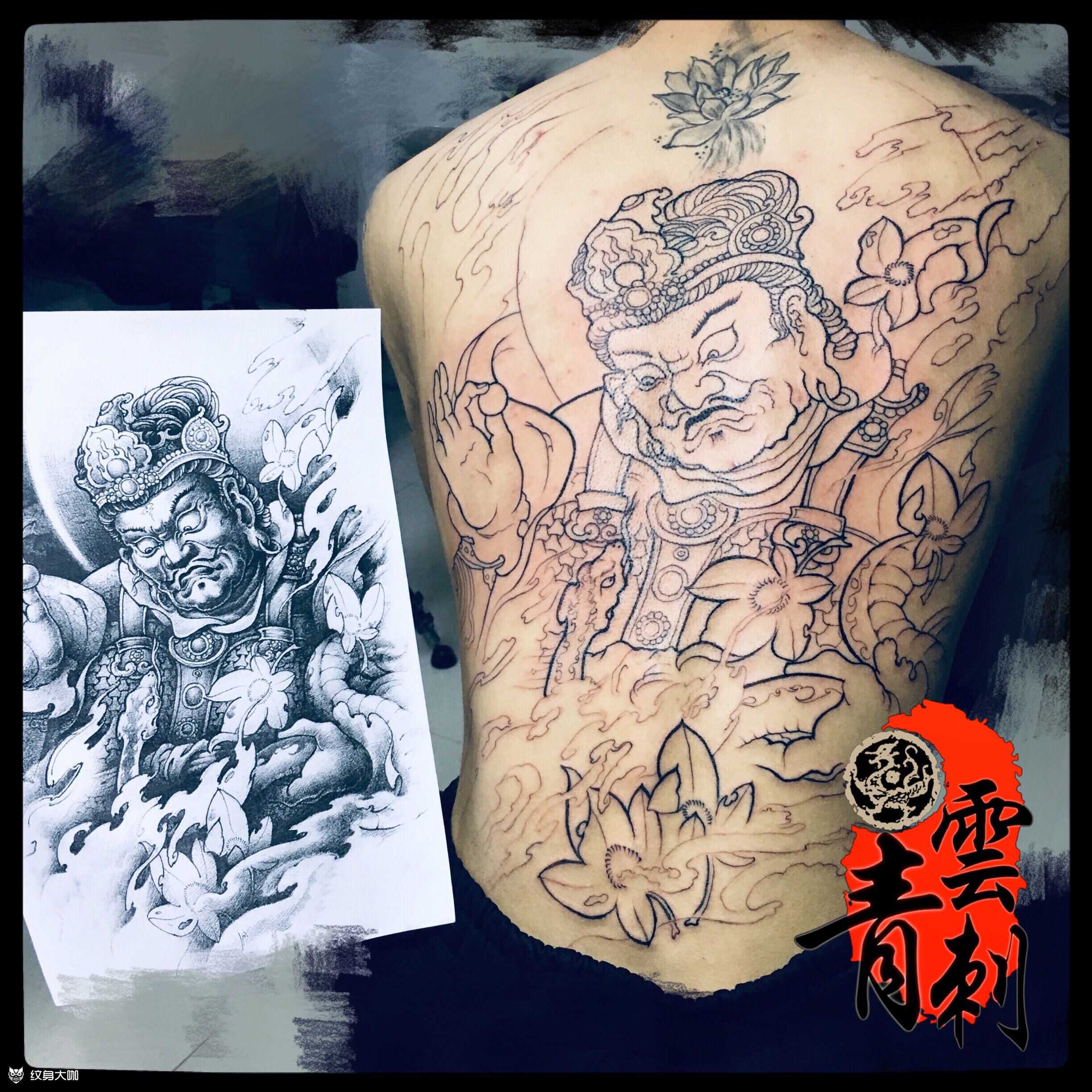 天蓬元帅纹身手稿图片