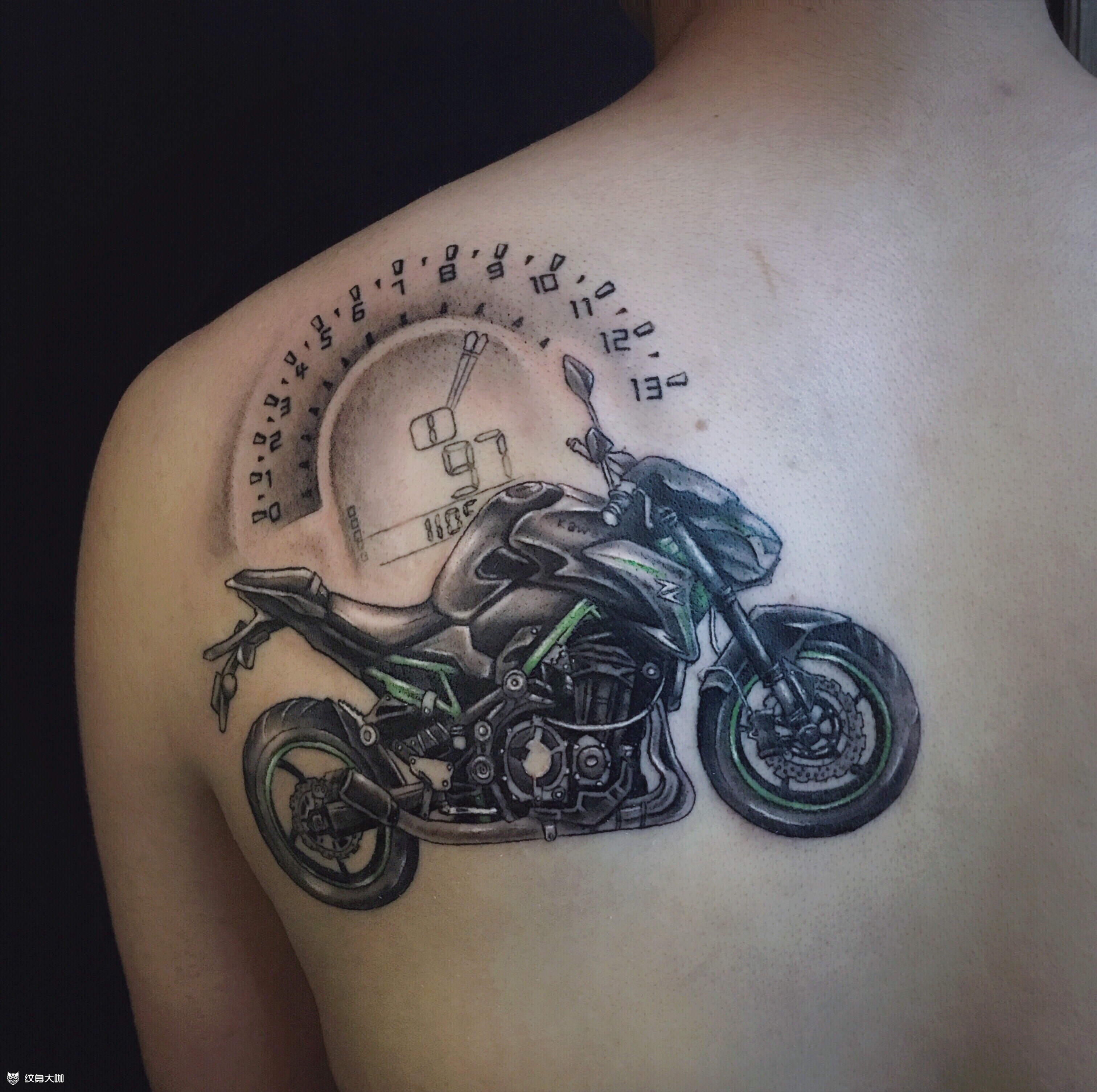 kawasaki z900_纹身图案手稿图片_文祺的纹身作品集