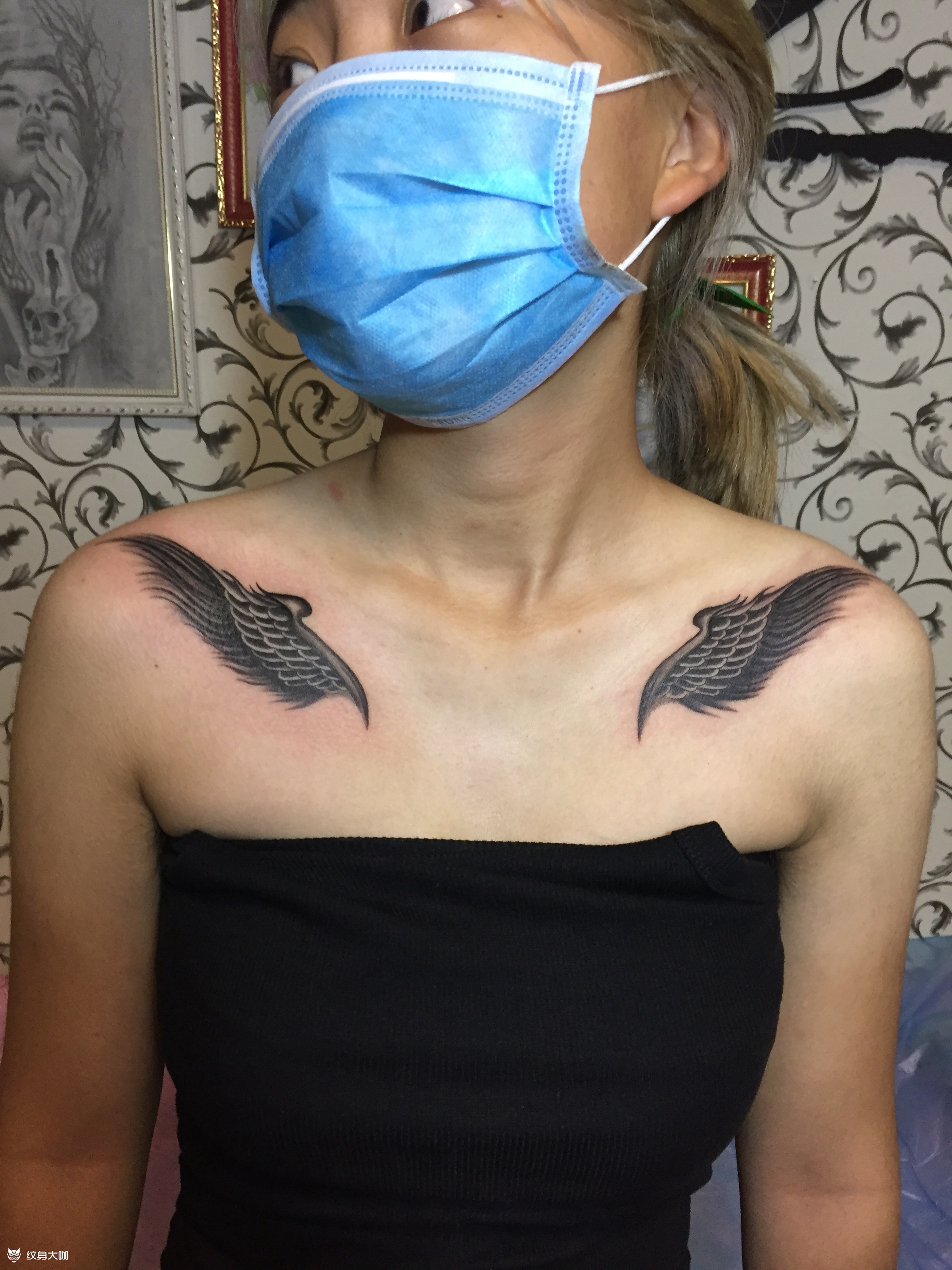 锁骨图案_纹身图案手稿图片_赵飞的纹身作品集