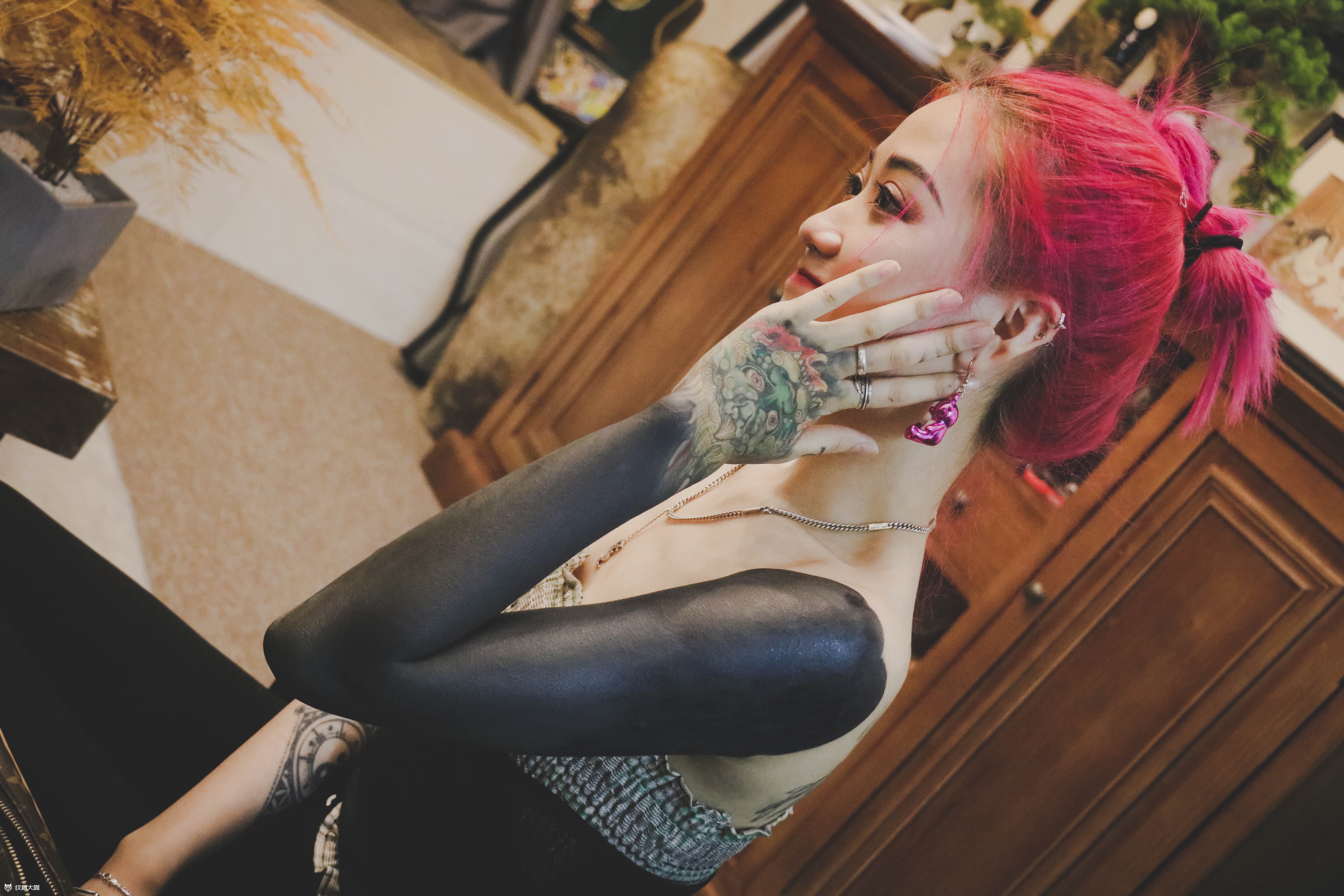 黑臂77手背唐狮子