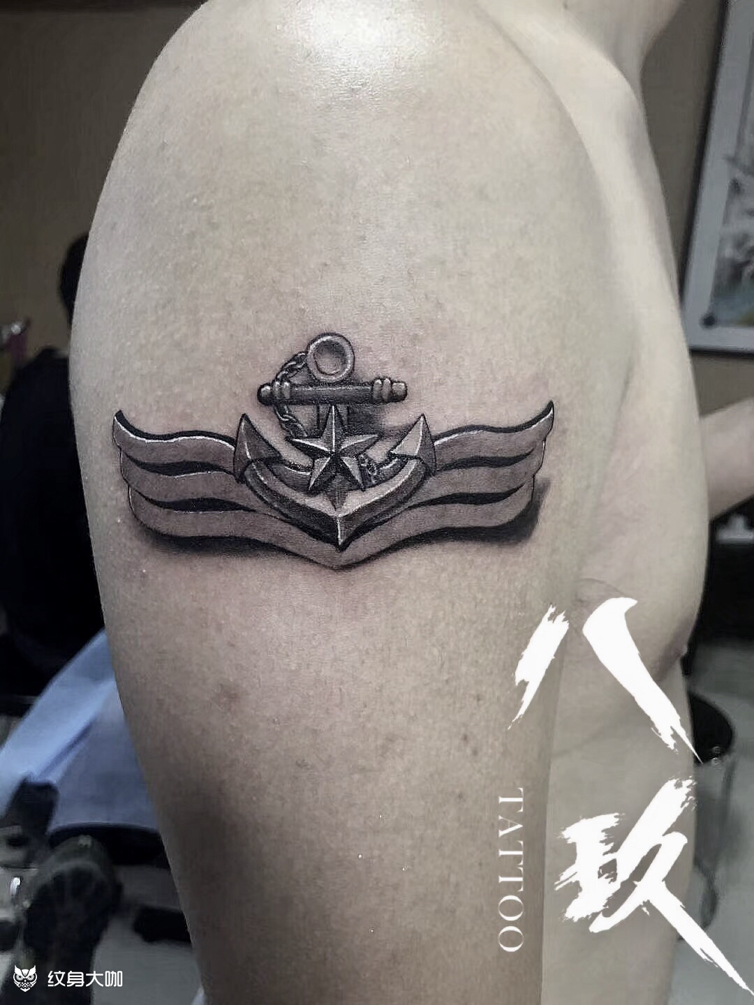纪念海军节_纹身图案手稿图片_胶东巳雕的纹身作品集
