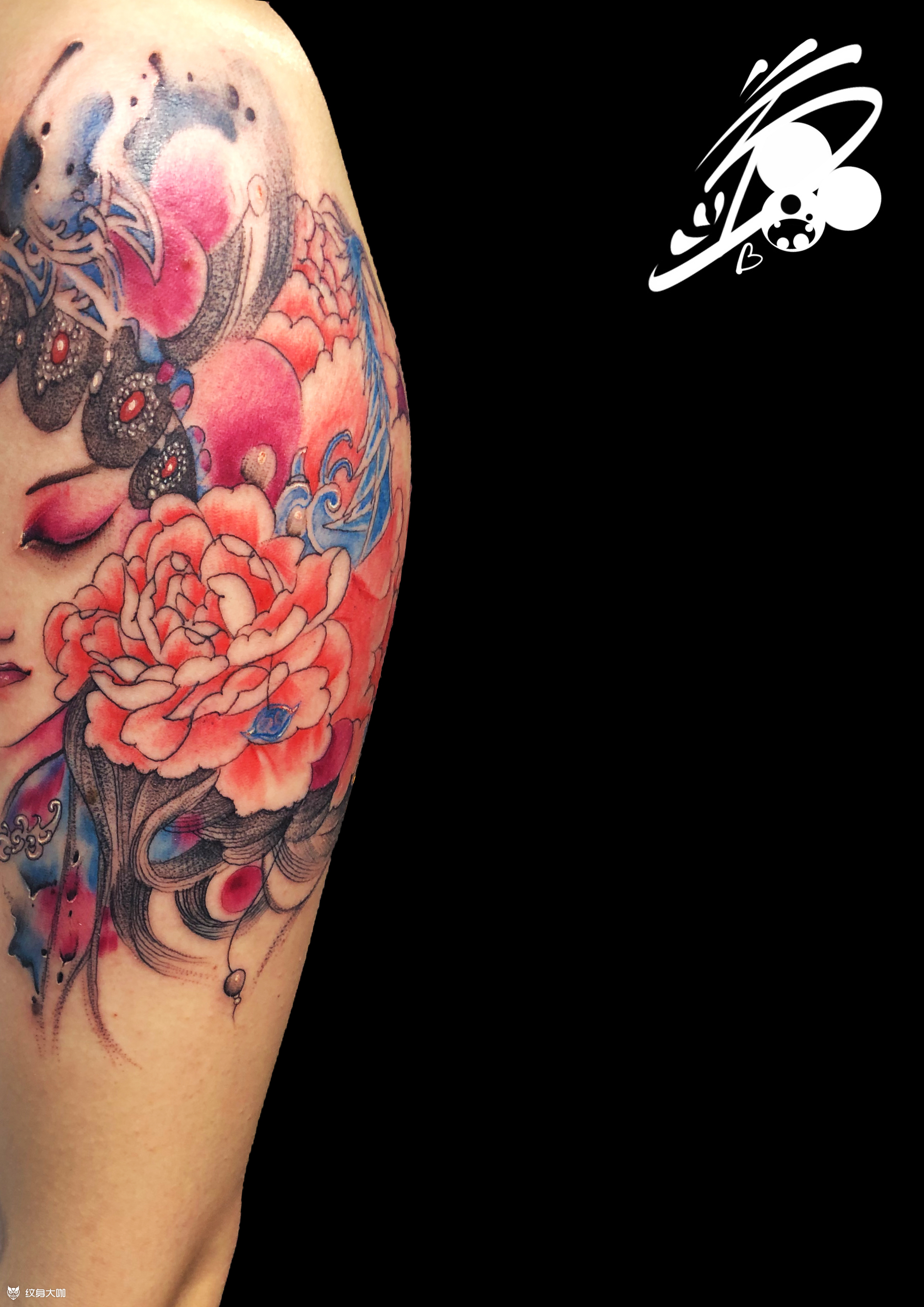 花旦_纹身图案手稿图片_高先生的纹身作品集