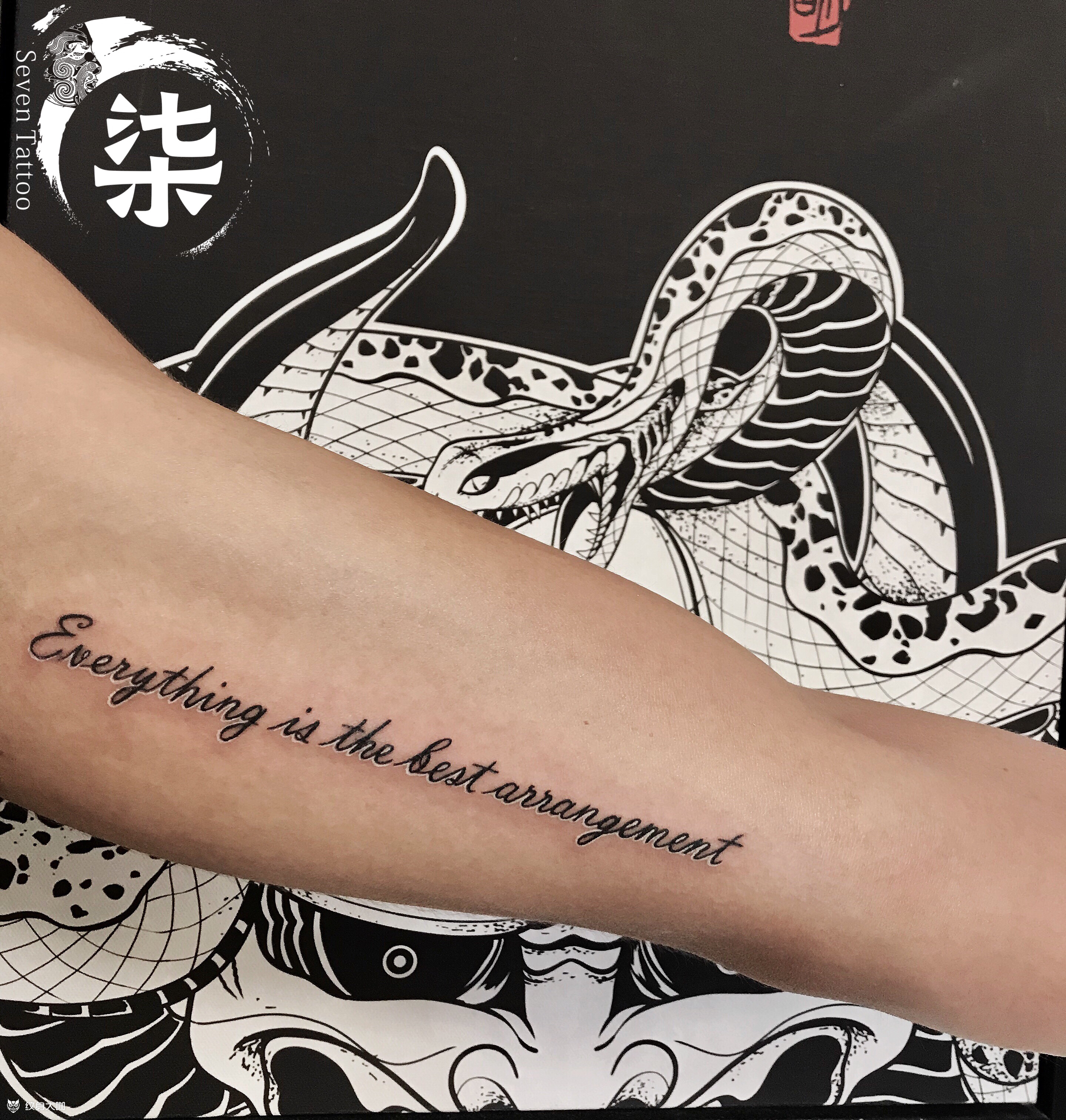 小字母_纹身图案手稿图片_刘琛的纹身作品集