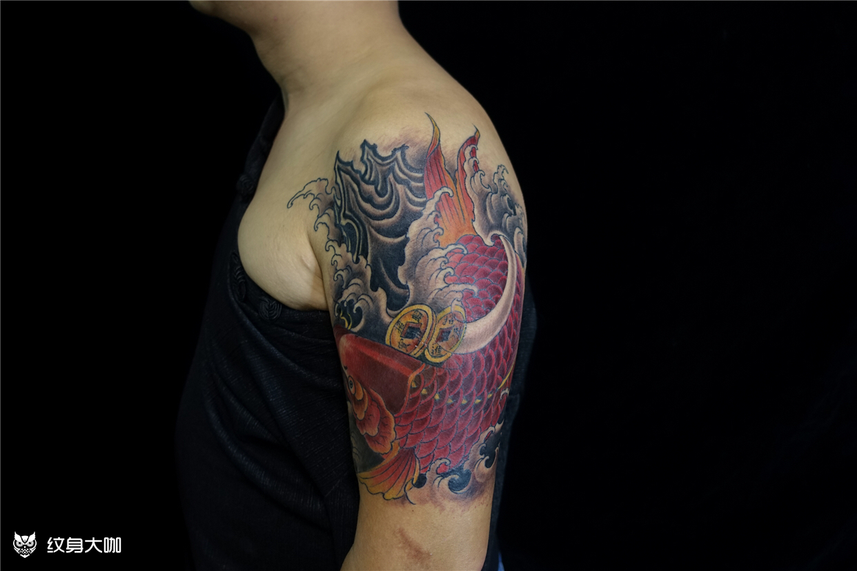 鲤鱼_纹身图案手稿图片_别钰文的纹身作品集