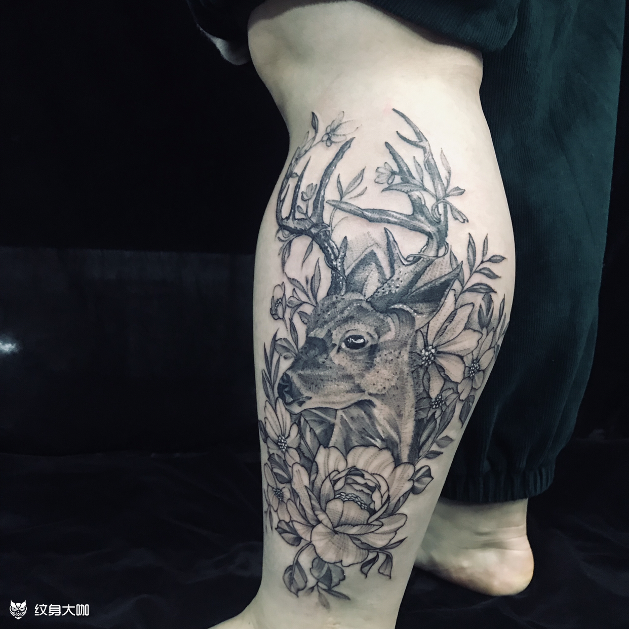 鹿_纹身图案手稿图片_北京财神纹身-王鹏的纹身作品集