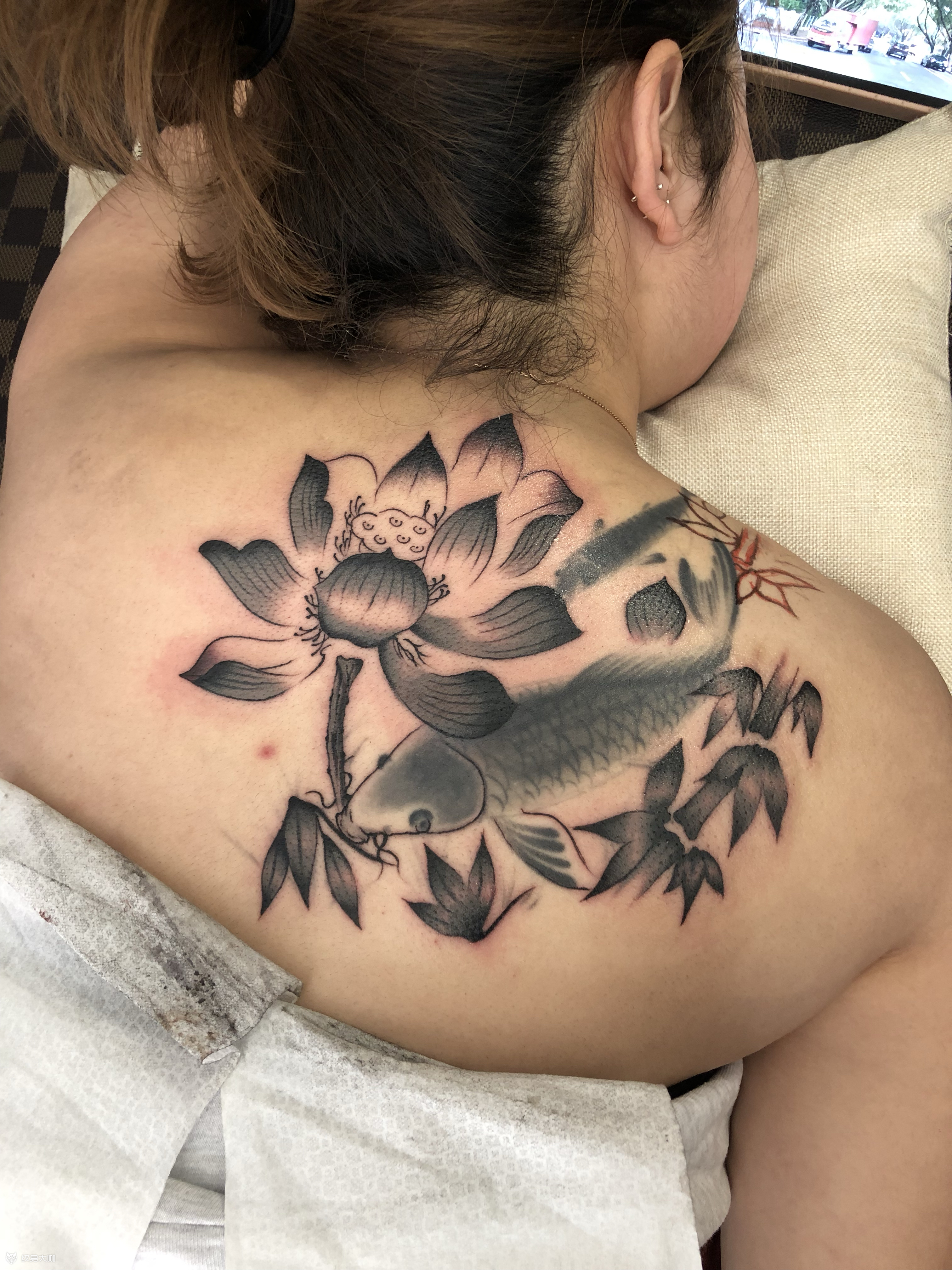 修改添加水墨莲花_纹身图案手稿图片_雷晓飞的纹身作品集