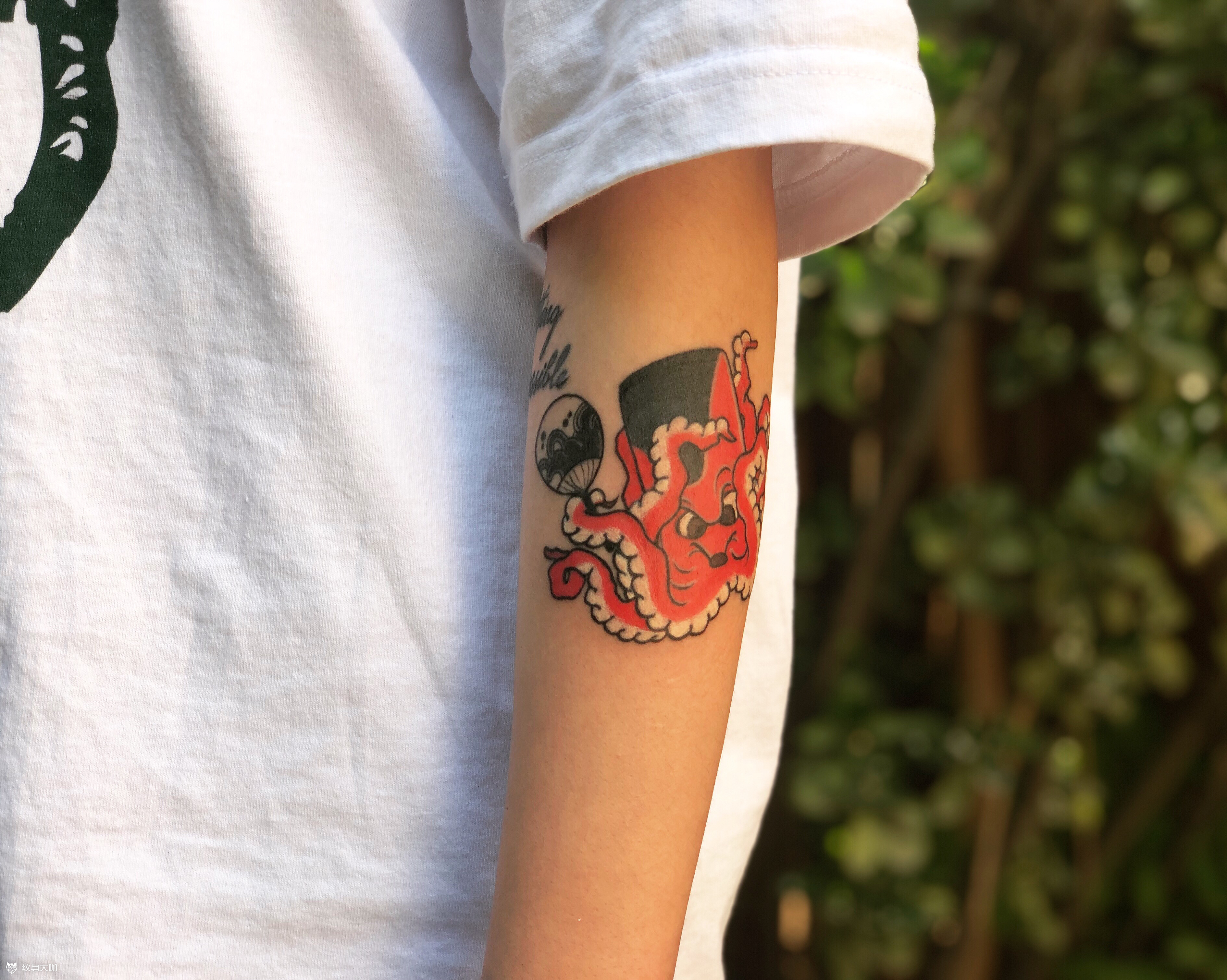 日式小章鱼_纹身图案手稿图片_张紫萌的纹身作品集