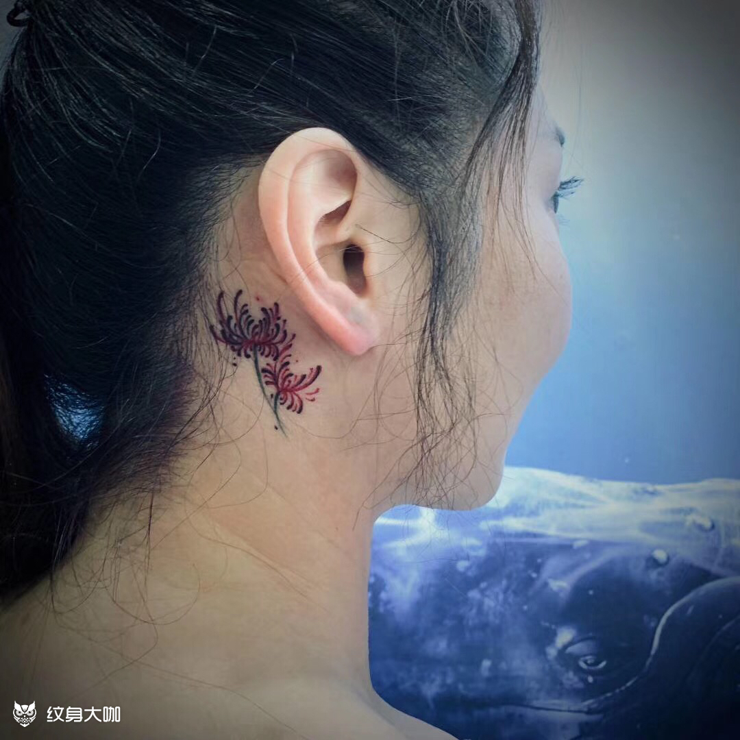 彼岸花_纹身图案手稿图片_何宇航的纹身作品集