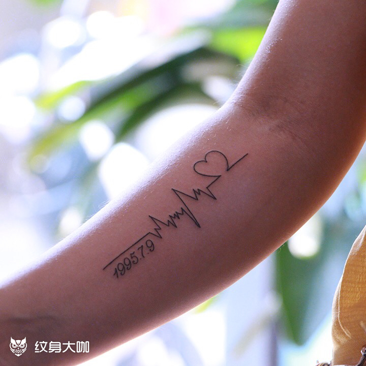 心电图_纹身图案手稿图片_龙门飞甲的纹身作品集