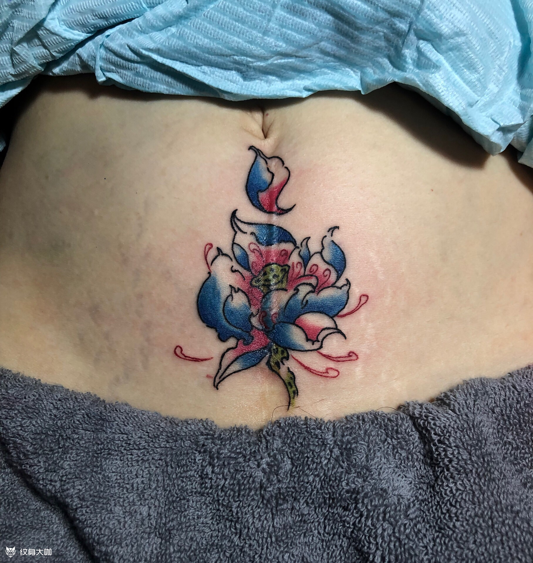 刨腹产疤痕遮盖_纹身图案手稿图片_刘冰的纹身作品集