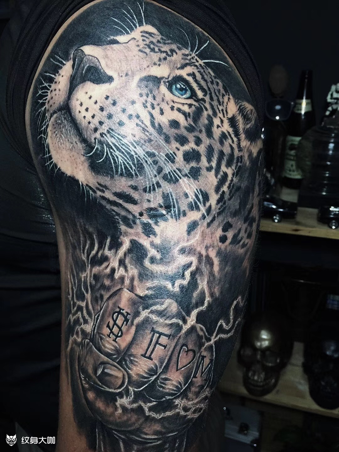 作品豹_纹身图案手稿图片_任广路的纹身作品集